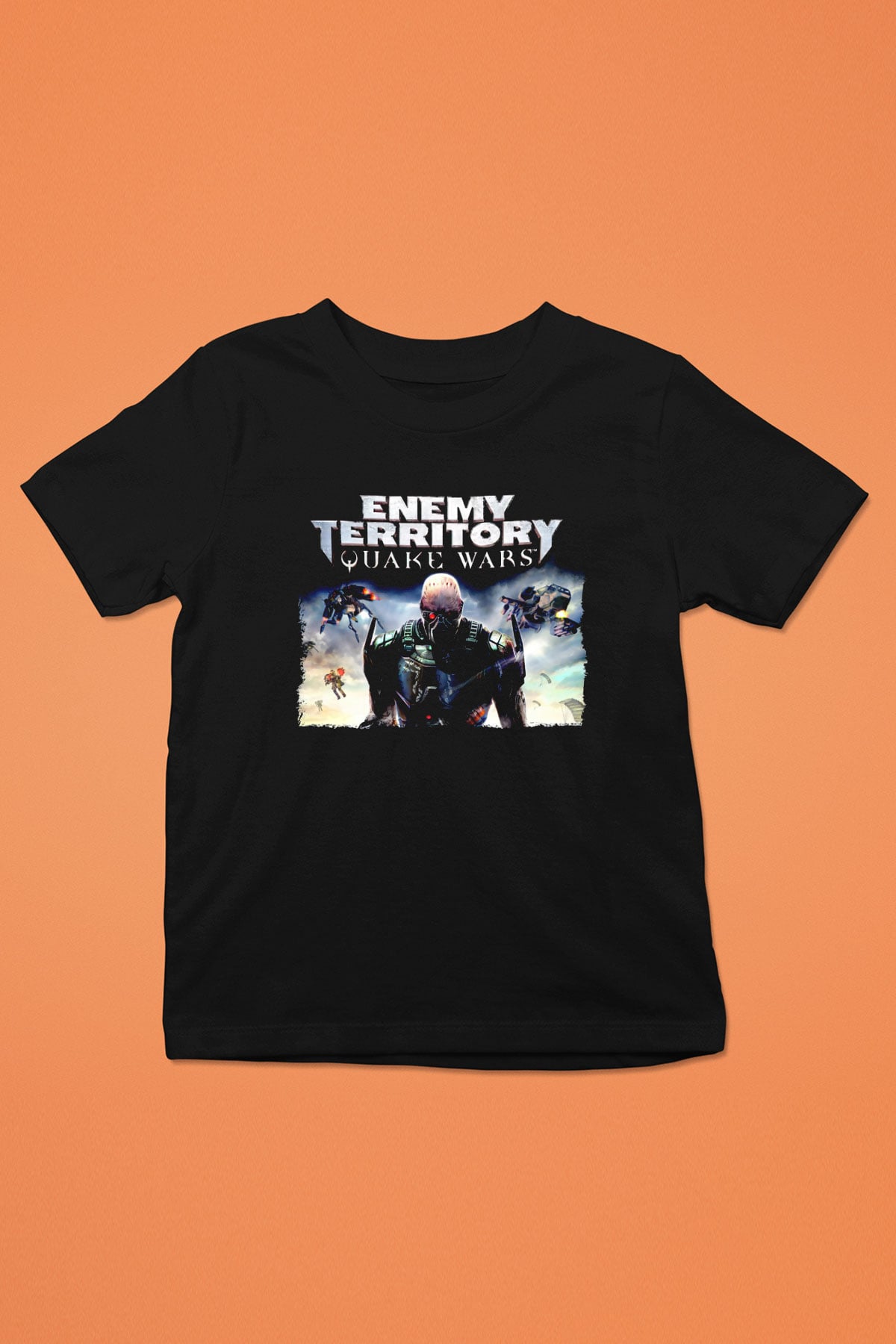 Quake Wars Siyah Unisex Çocuk Tişört