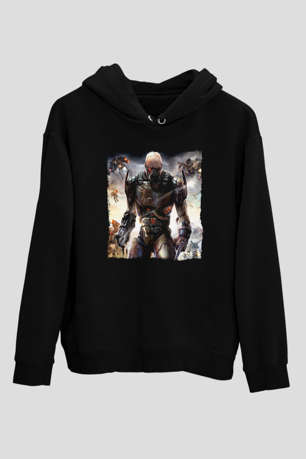 Quake Wars Siyah Unisex Hoodie