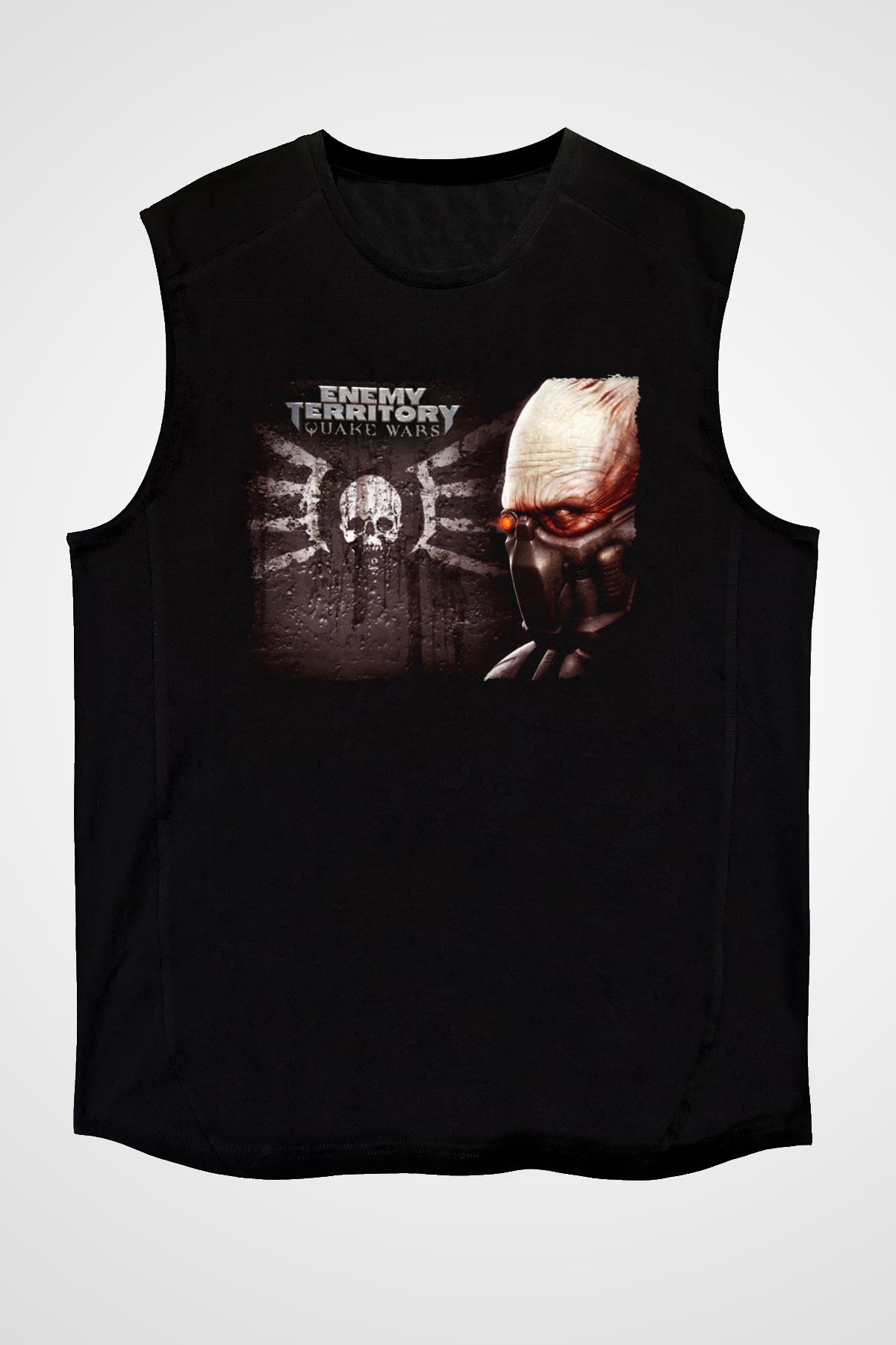 Quake Wars Siyah Unisex Kolsuz Tişört