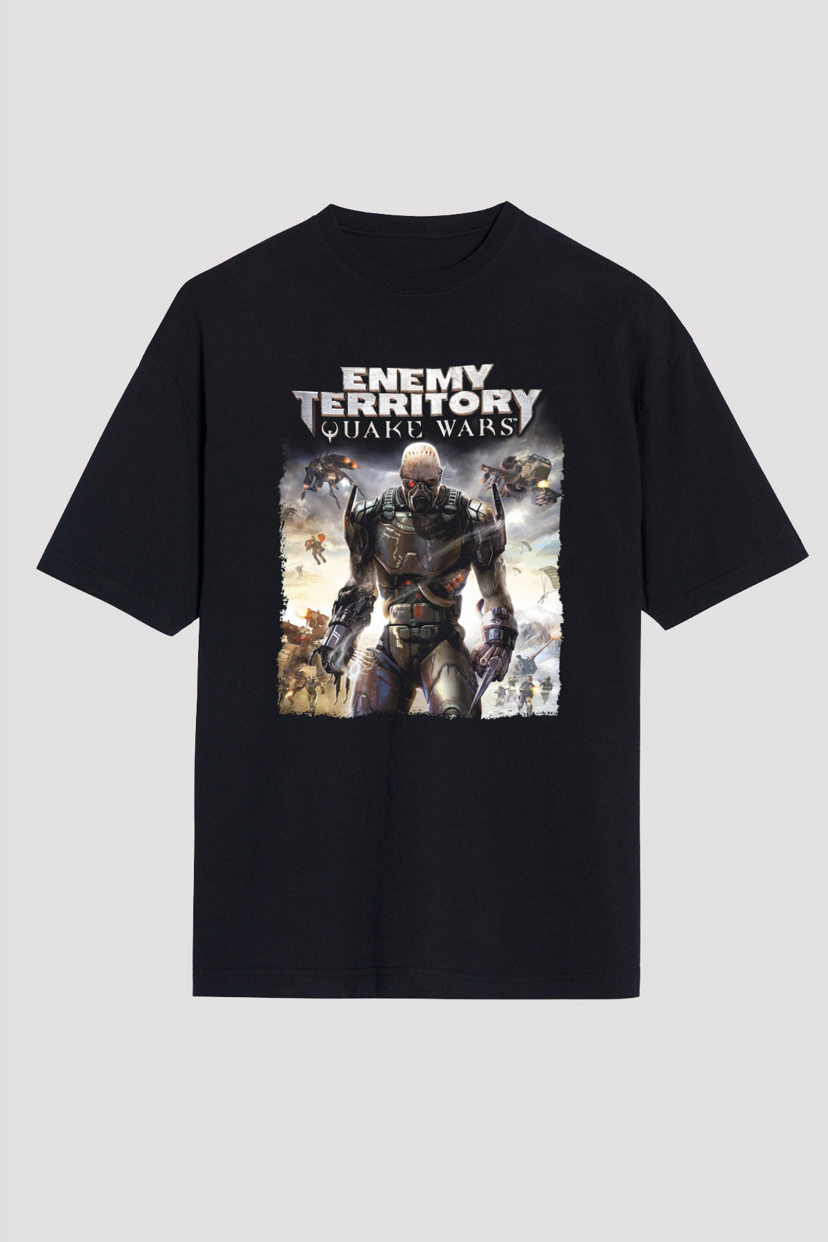 Quake Wars Siyah Unisex Tişört T-Shirt