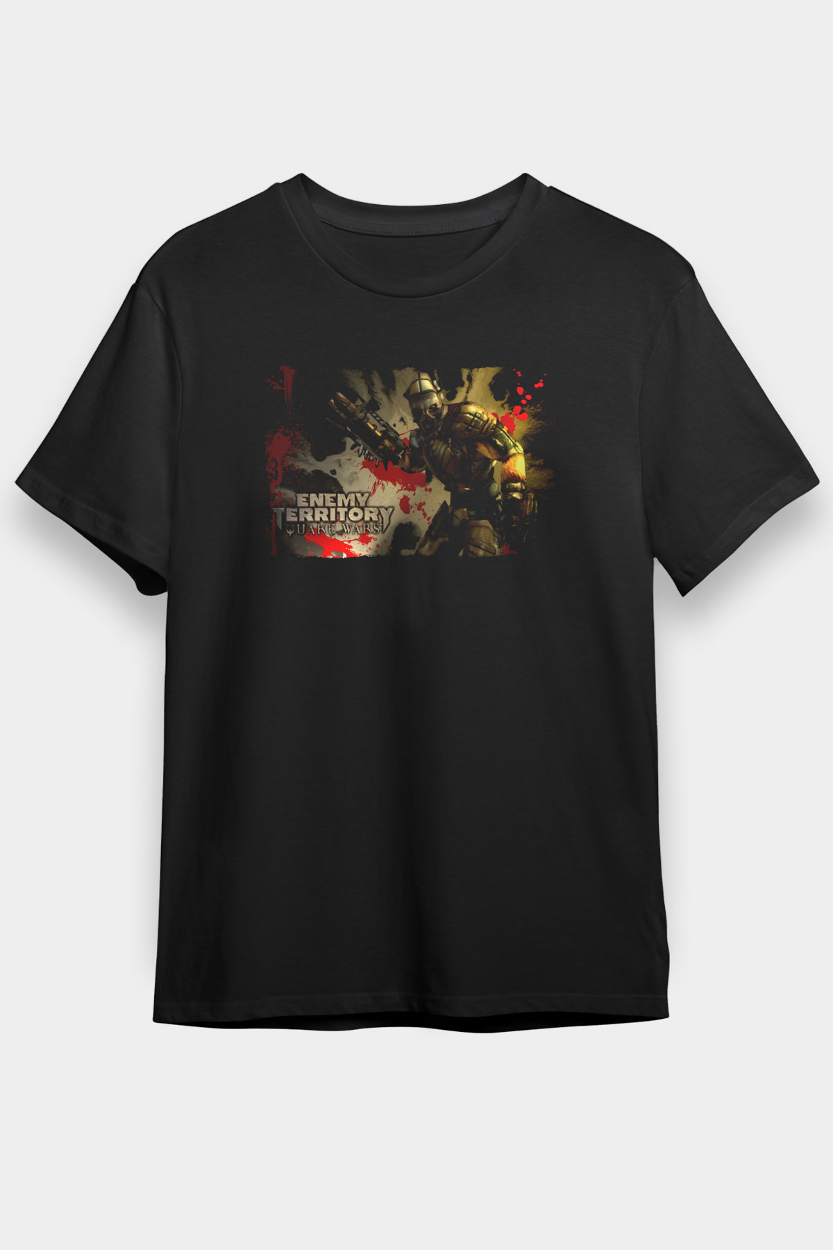 Quake Wars Black Unisex Graphic Tee - STREETWEAR