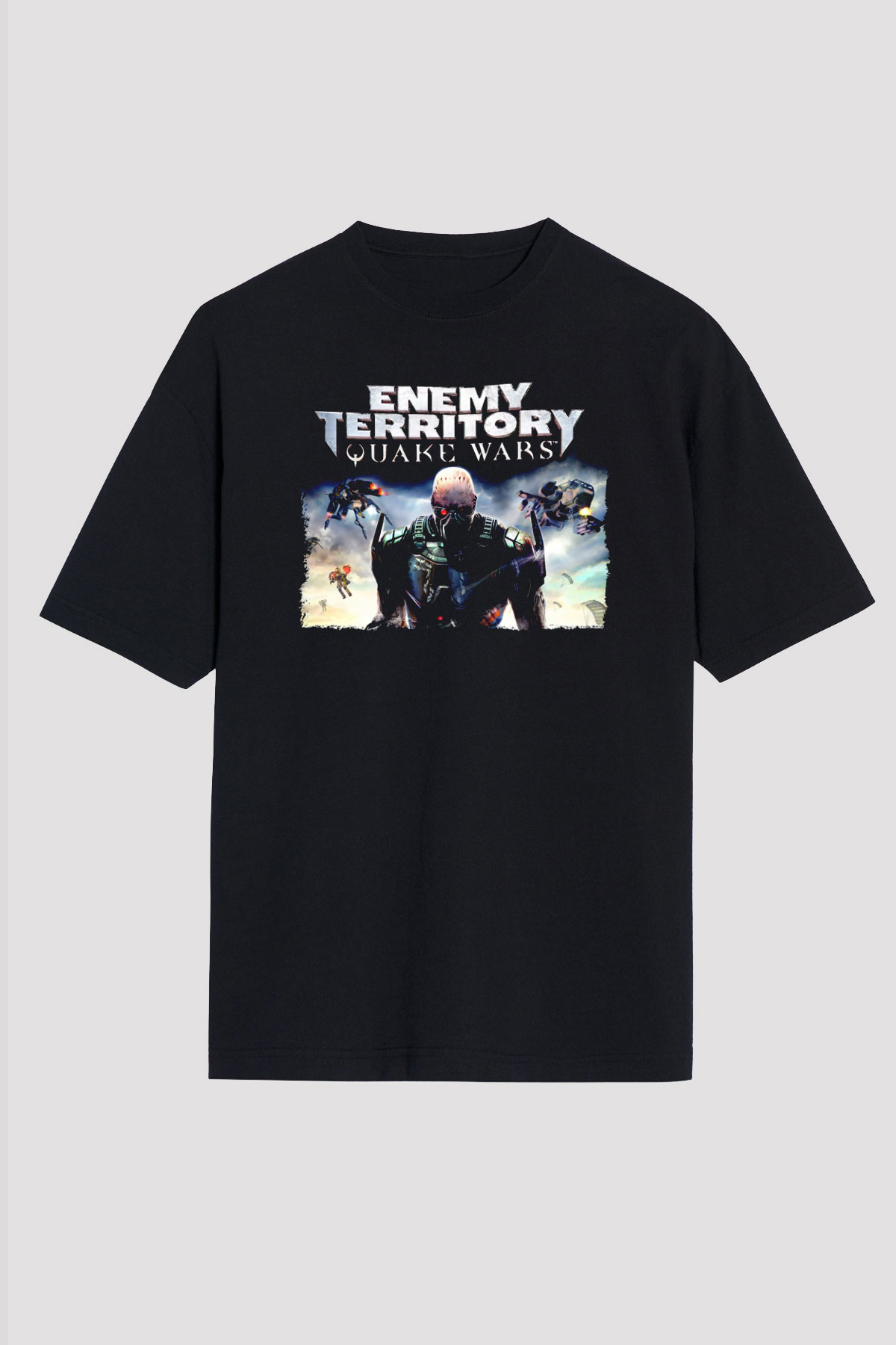 Quake Wars Siyah Unisex Tişört T-Shirt