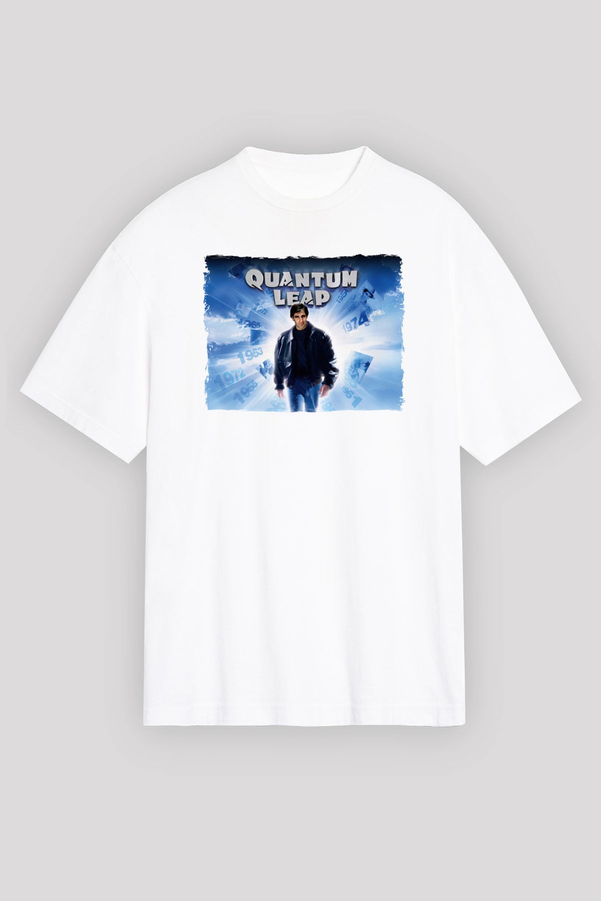 Quantum Leap Beyaz Unisex Tişört