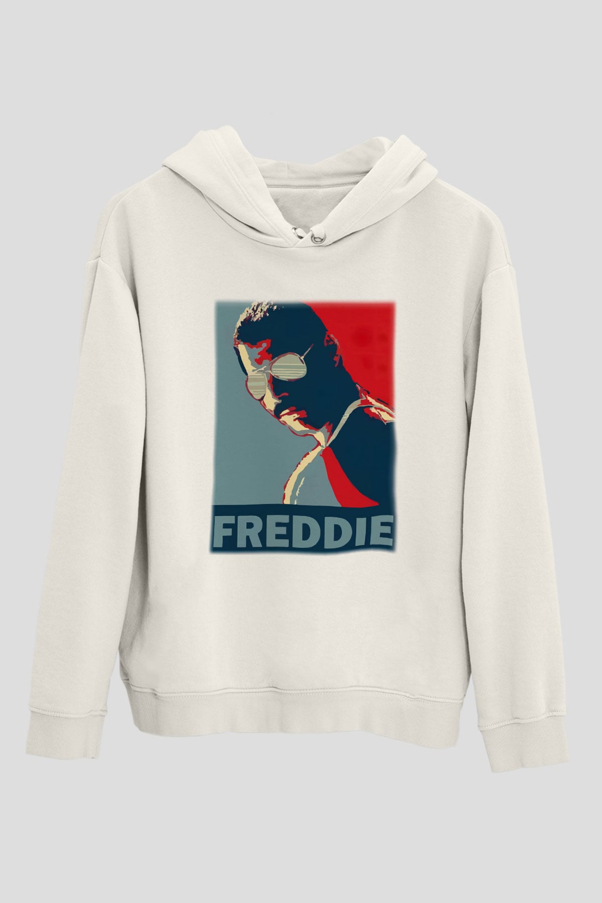 Queen Beyaz Unisex Kapşonlu Sweatshirt