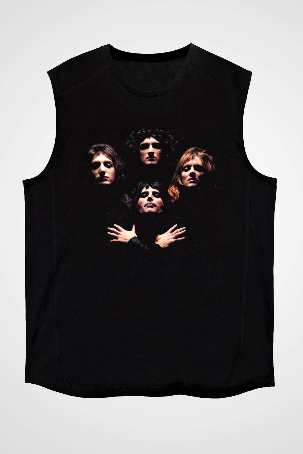 Queen Siyah Unisex Kolsuz Tişört