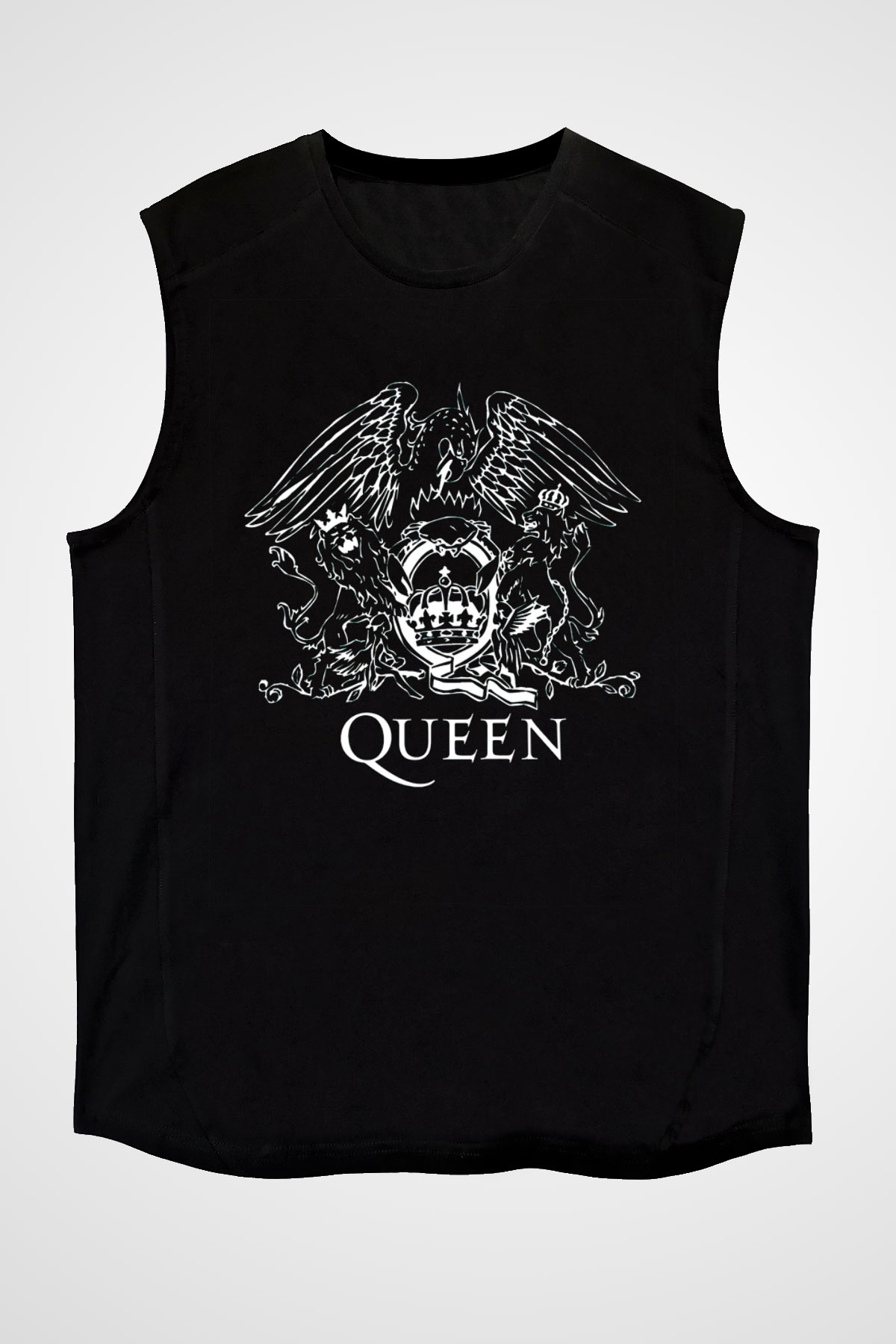 Queen Siyah Unisex Kolsuz Tişört