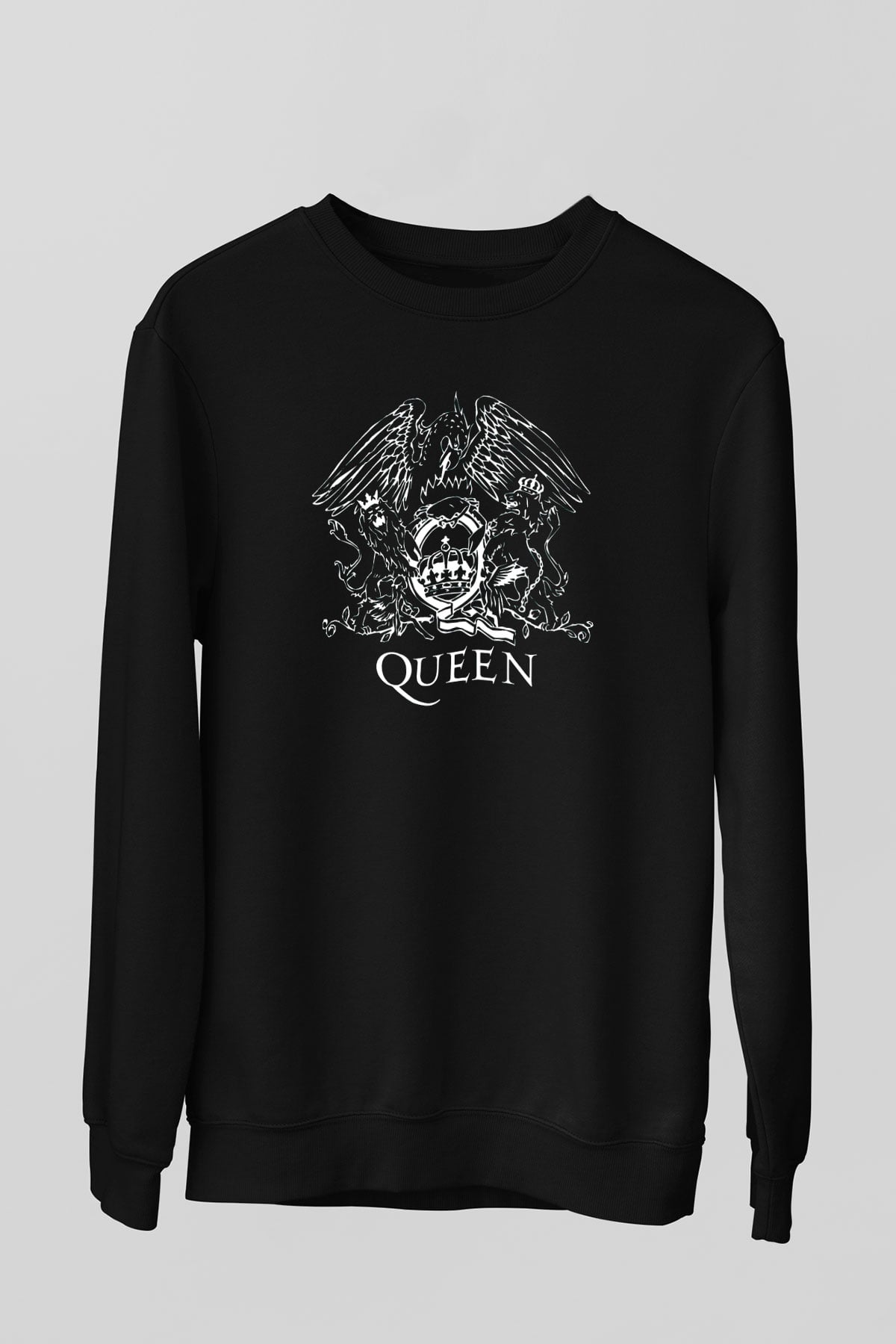Queen Siyah Unisex Sweatshirt