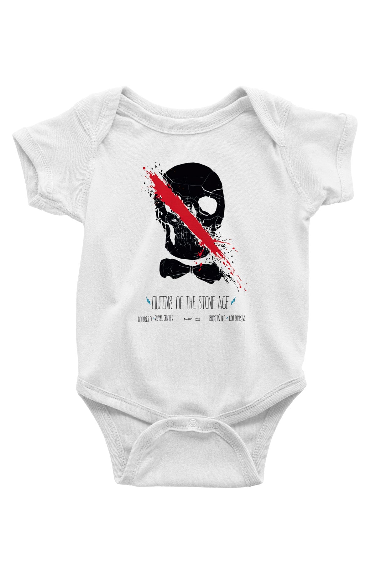 Queens of the Stone Age Baskılı Beyaz Unisex Bebek Body - Zıbın