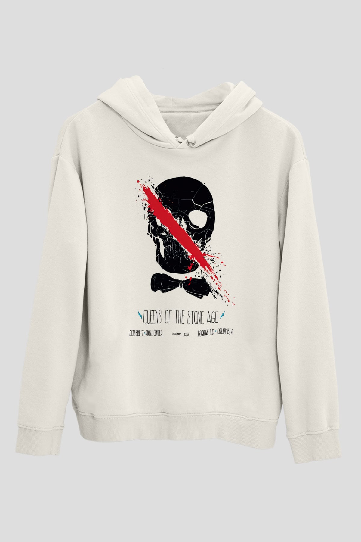 Queens of the Stone Age Beyaz Unisex Kapşonlu Sweatshirt