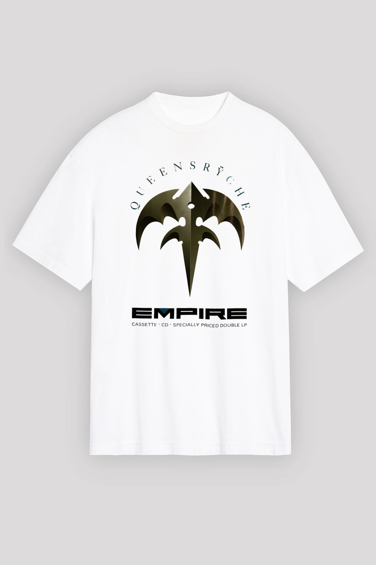Queensryche Beyaz Unisex Oversize Tişört T-Shirt