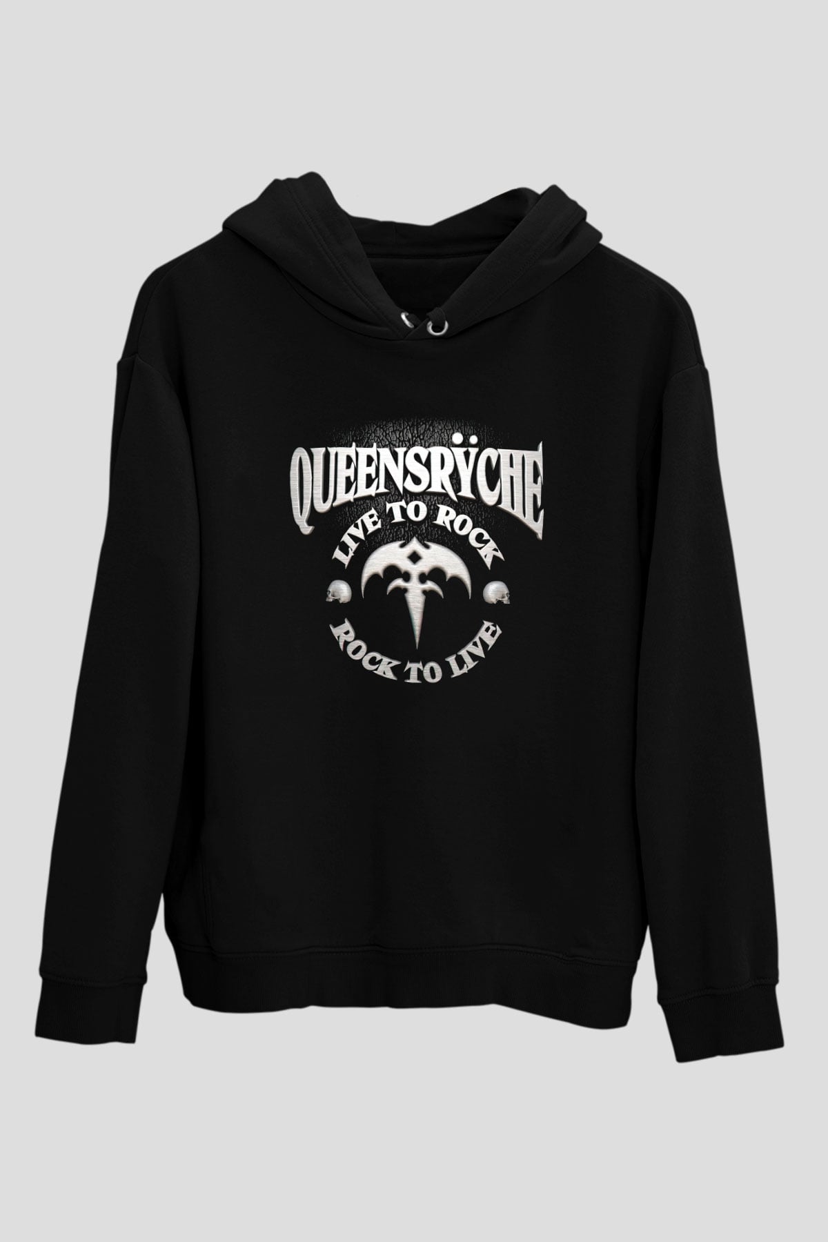 Queensryche Siyah Unisex Hoodie