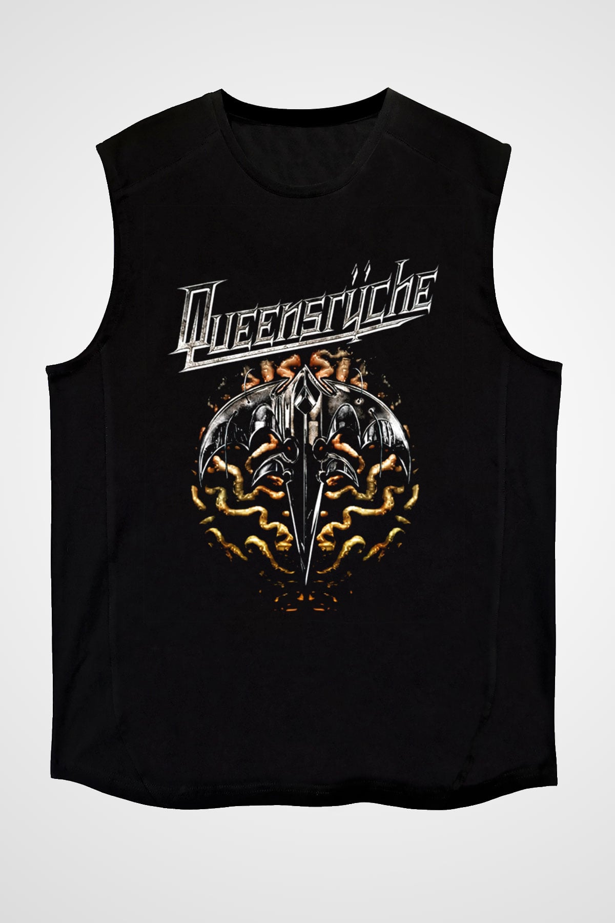 Queensryche Siyah Unisex Kolsuz Tişört