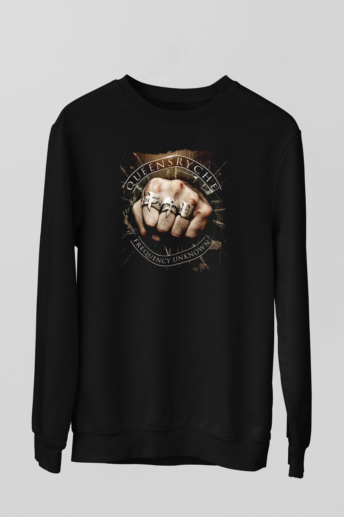 Queensryche Siyah Unisex Sweatshirt