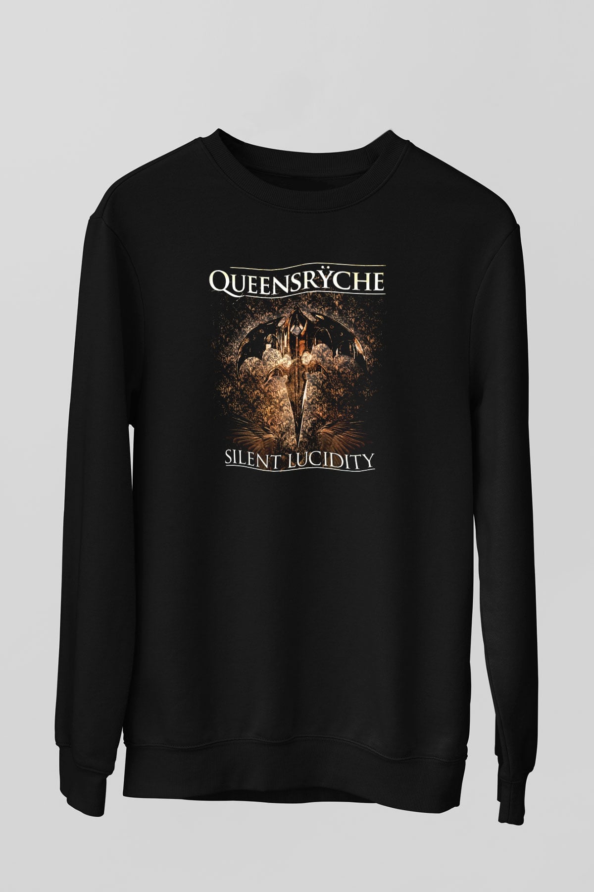 Queensryche Siyah Unisex Sweatshirt