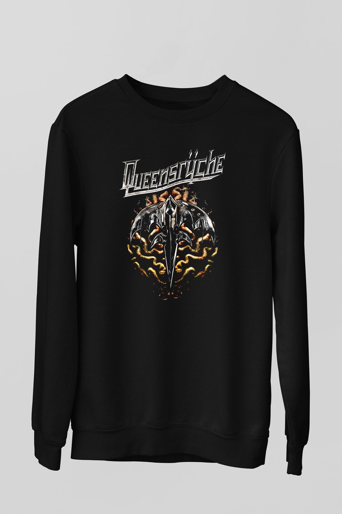 Queensryche Siyah Unisex Sweatshirt