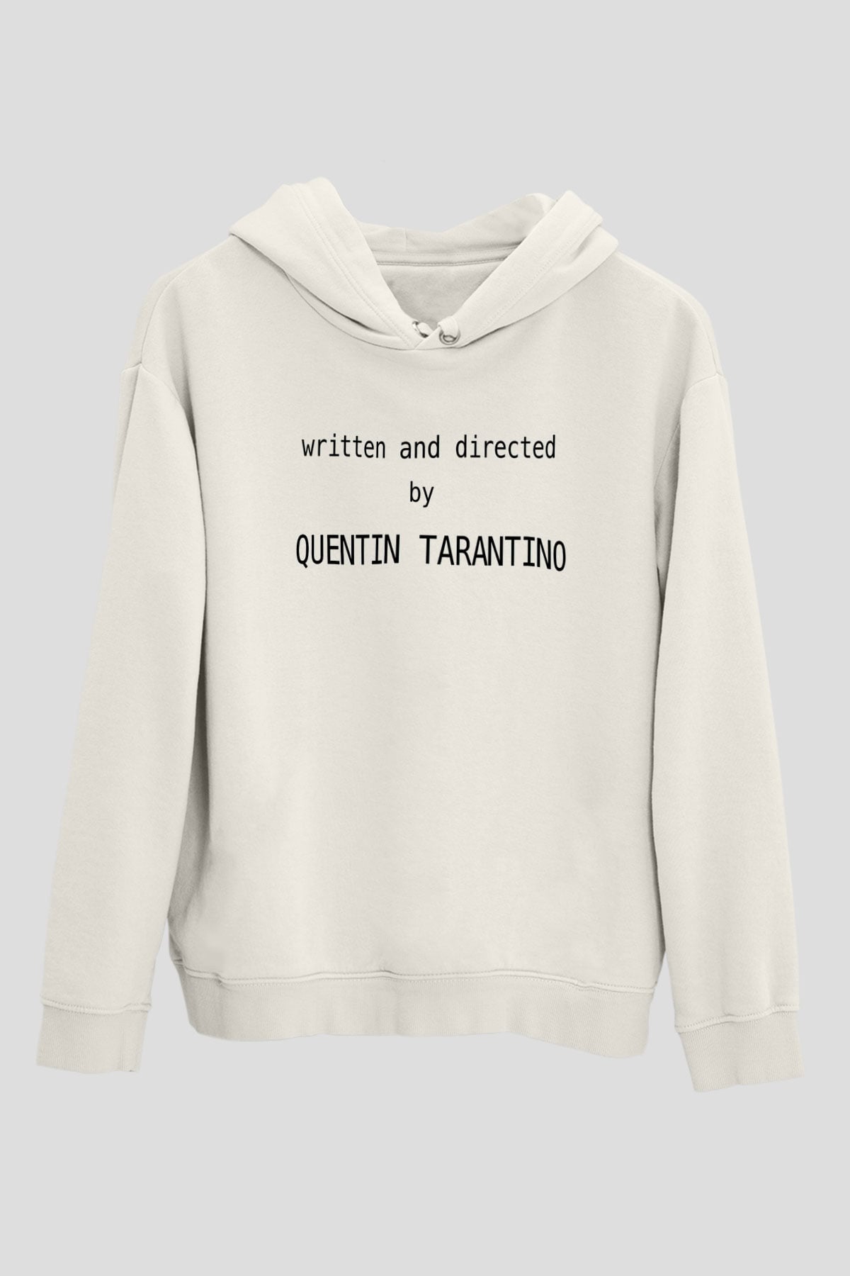 Quentin Tarantino Yazılı Beyaz Unisex Kapşonlu Sweatshirt