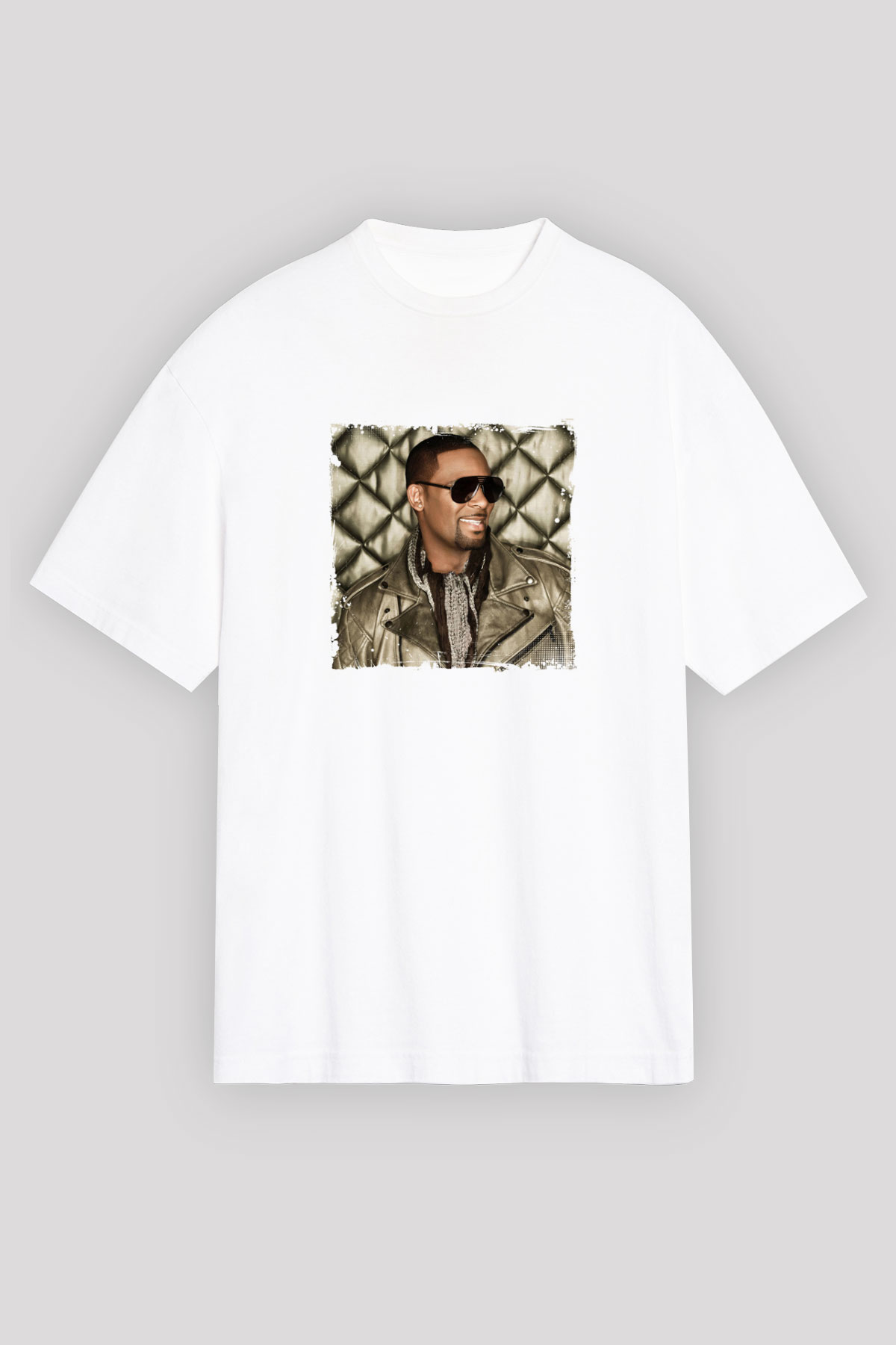 R. Kelly Baskılı Unisex Beyaz Tişört
