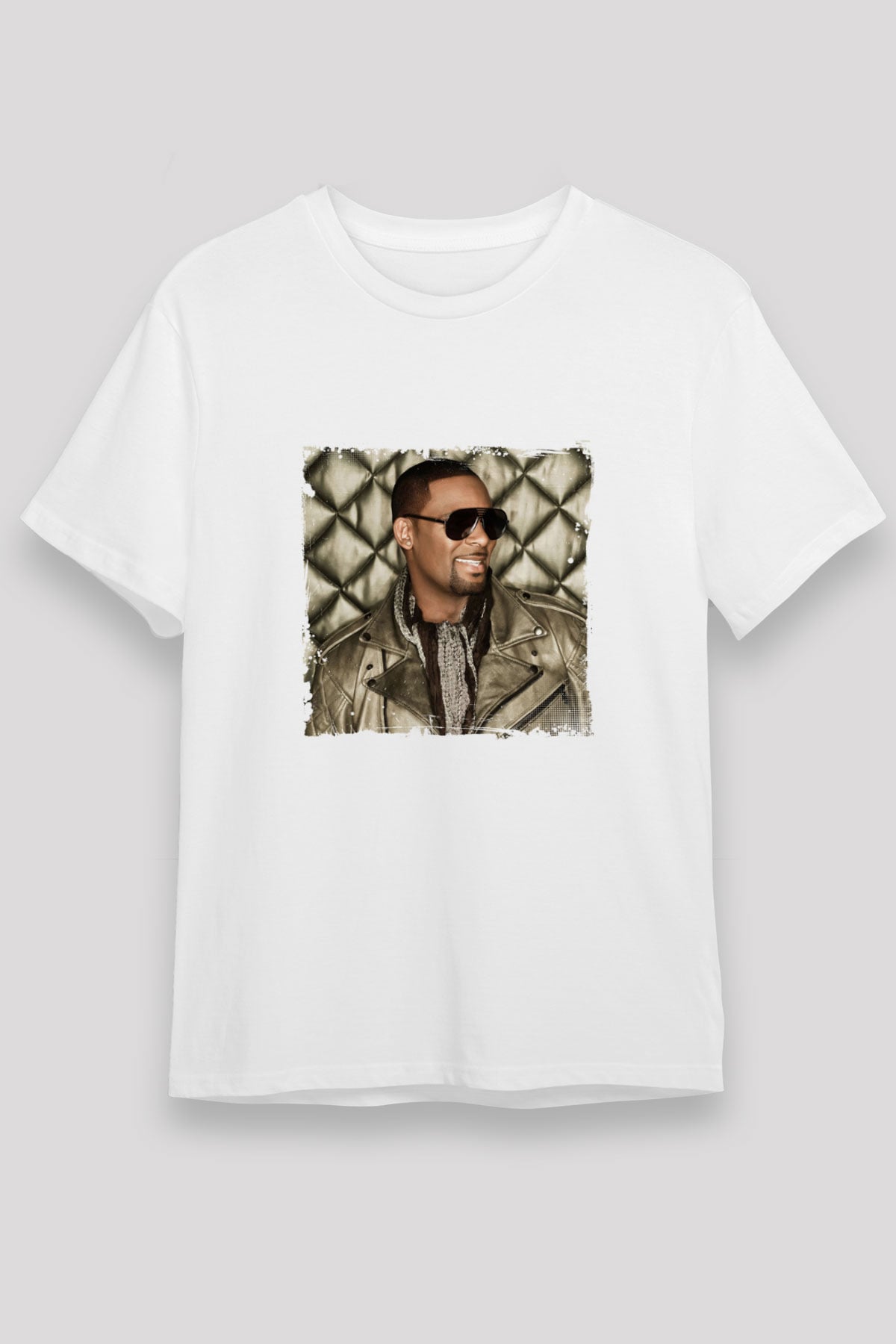 R. Kelly Baskılı Unisex Beyaz Tişört