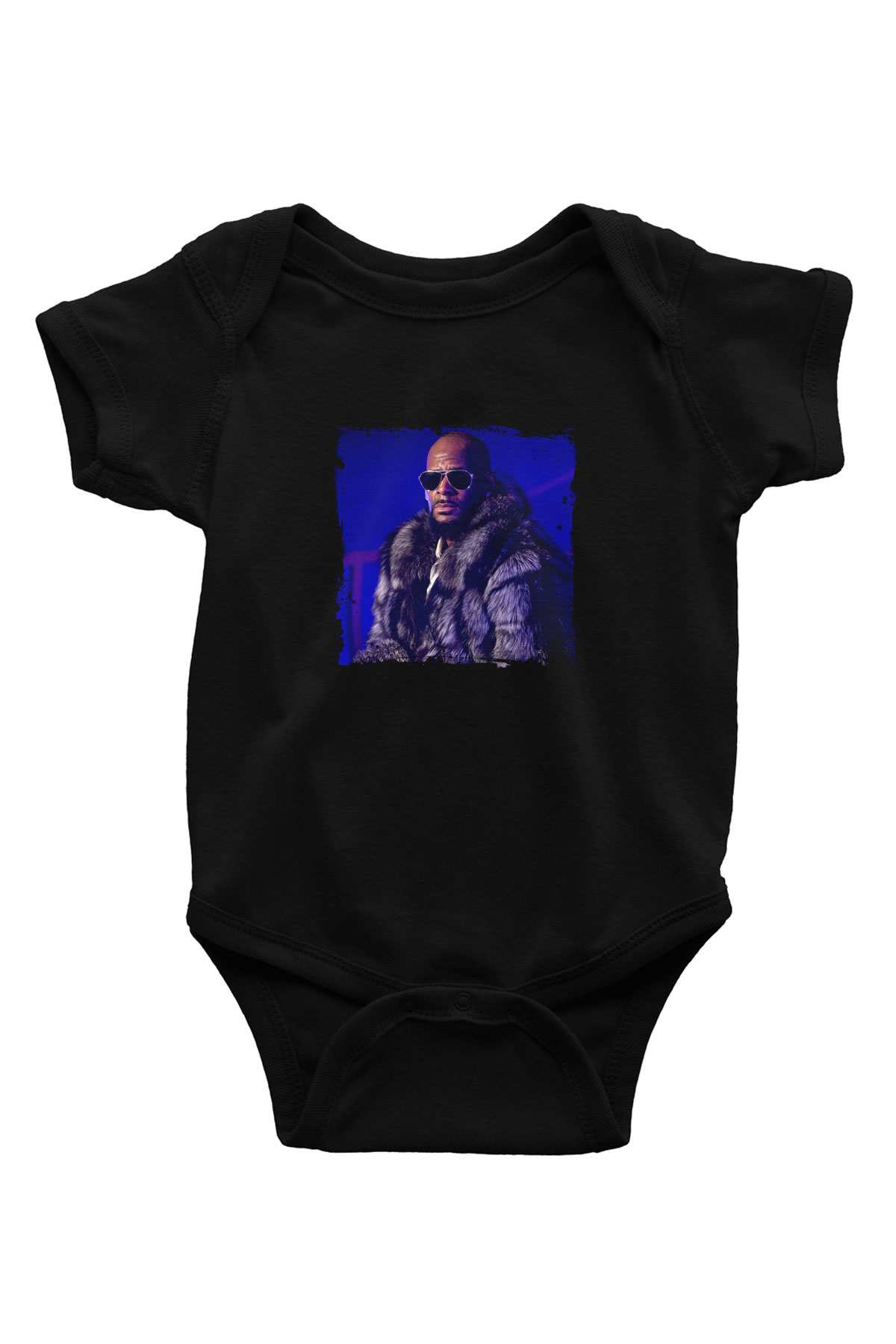 R. Kelly Baskılı Unisex Siyah Bebek Body - Zıbın