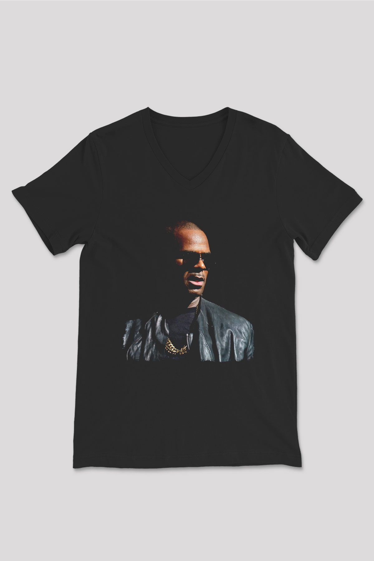 R.Kelly Siyah Unisex V Yaka Tişört