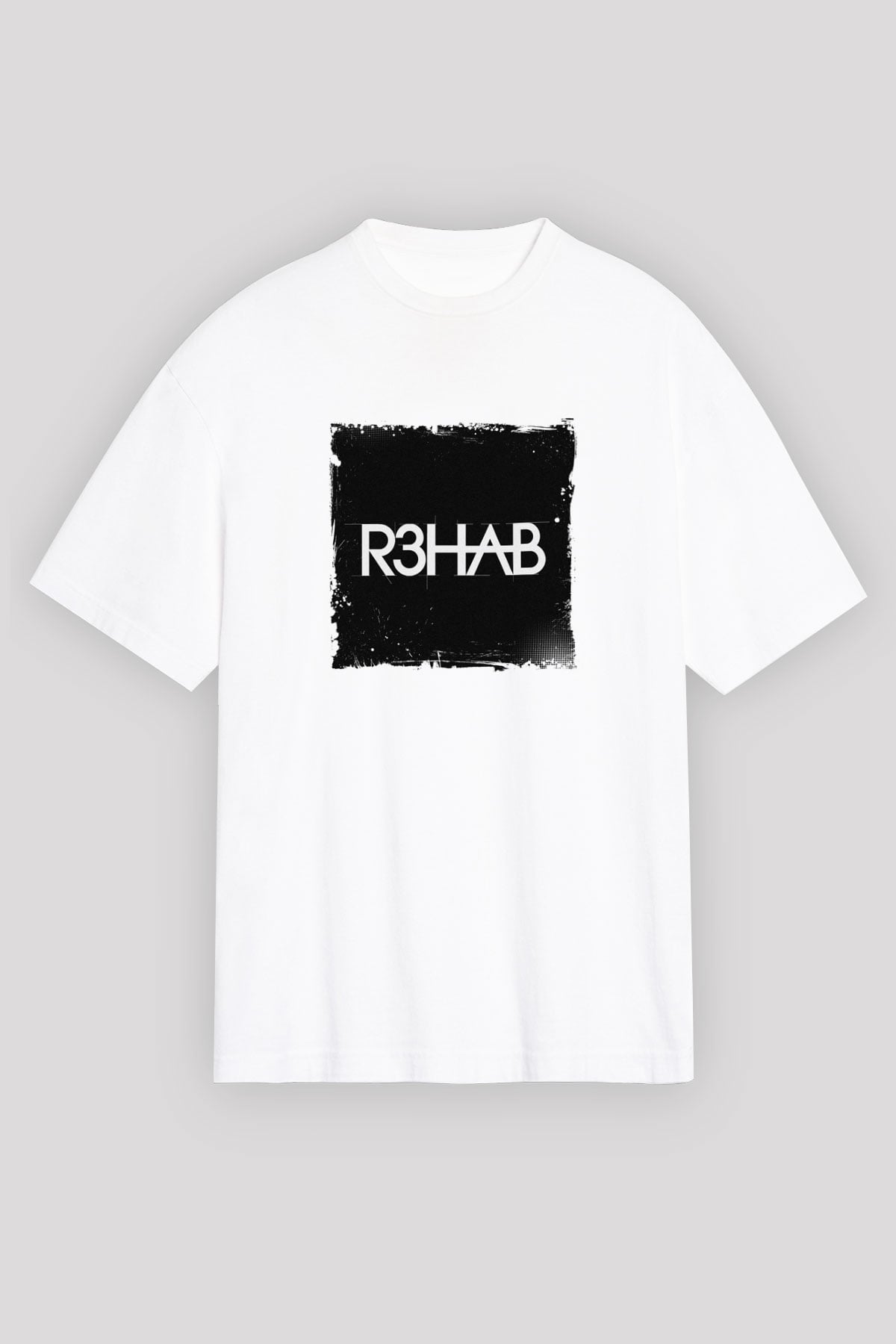 R3habBaskılı Beyaz Tişört