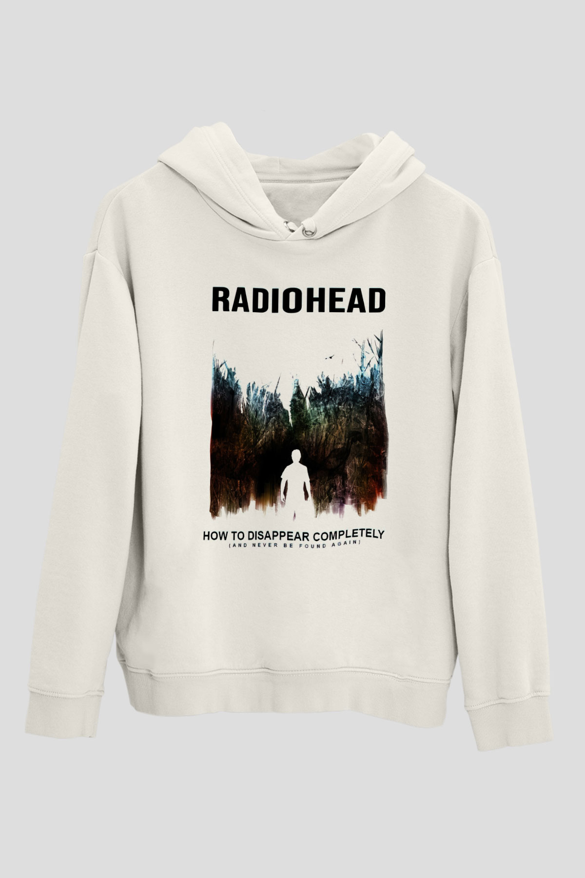 Radiohead Beyaz Unisex Kapşonlu Sweatshirt