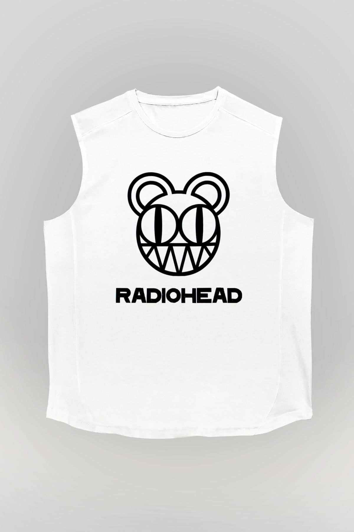 Radiohead Beyaz Unisex Kolsuz Tişört