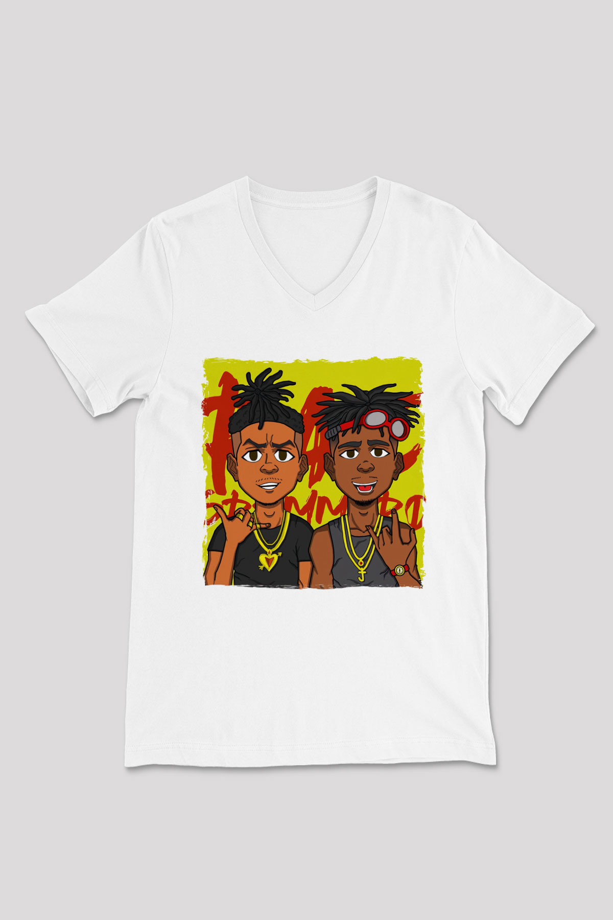 Rae Sremmurd Beyaz Unisex V Yaka Tişört