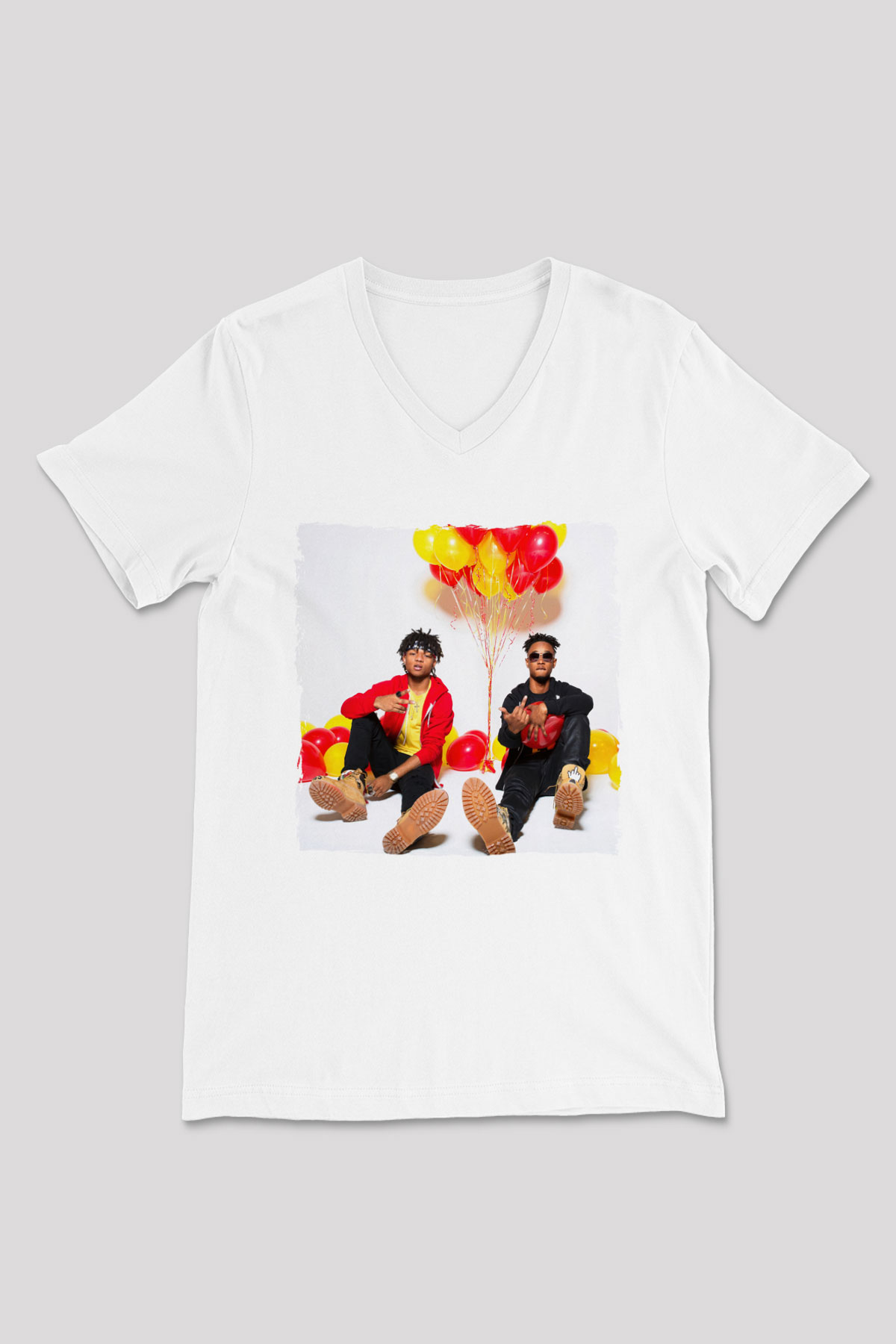 Rae Sremmurd Beyaz Unisex V Yaka Tişört