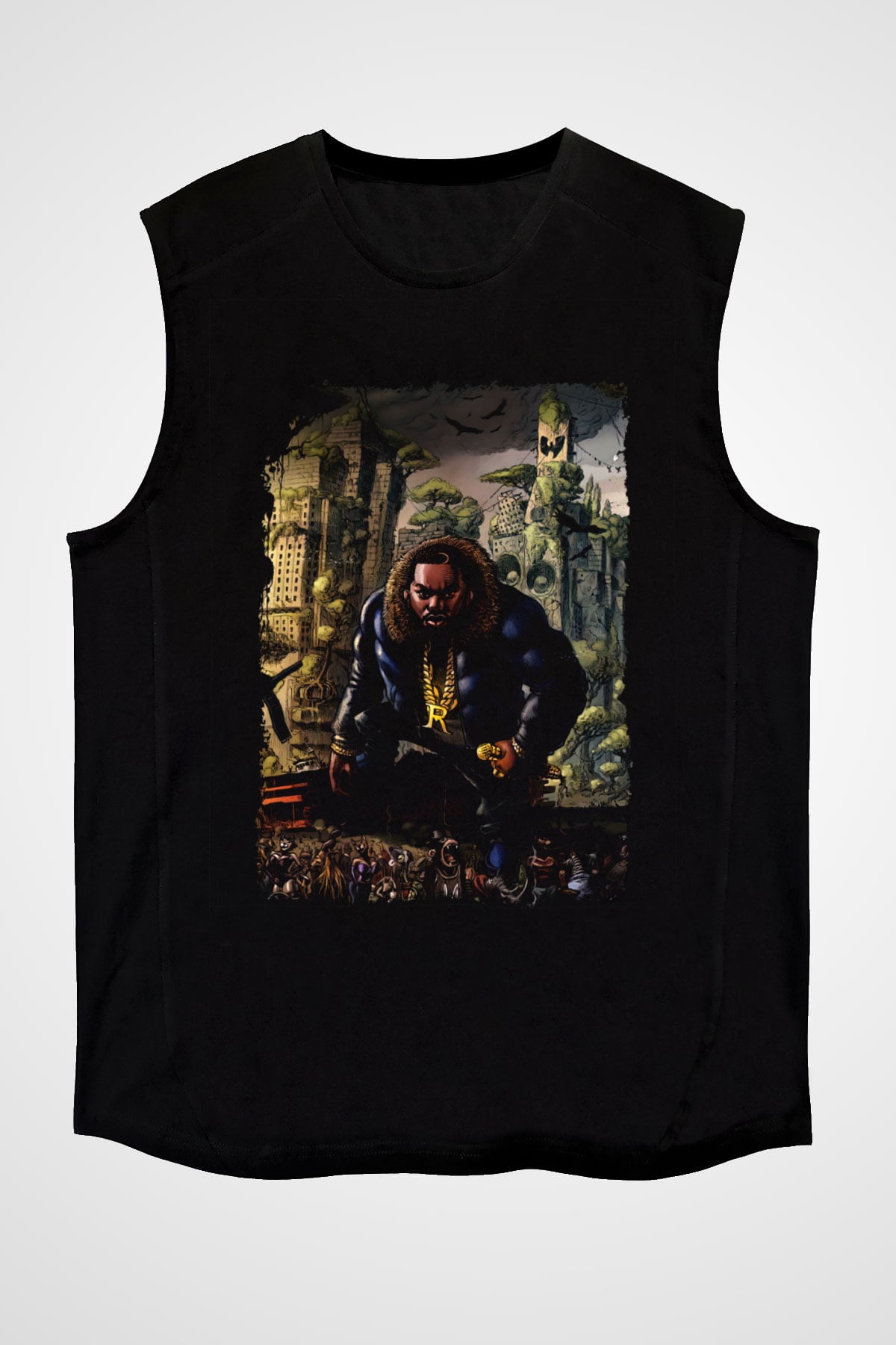 Raekwon Siyah Unisex Kolsuz Tişört