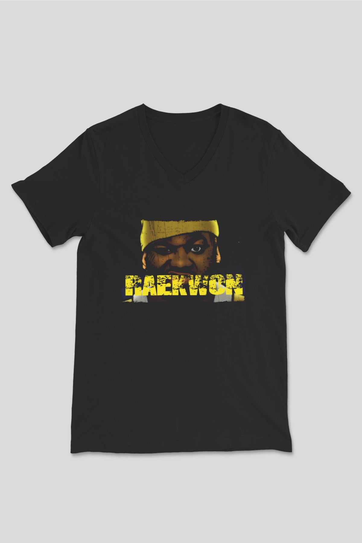 Raekwon Siyah Unisex V Yaka Tişört