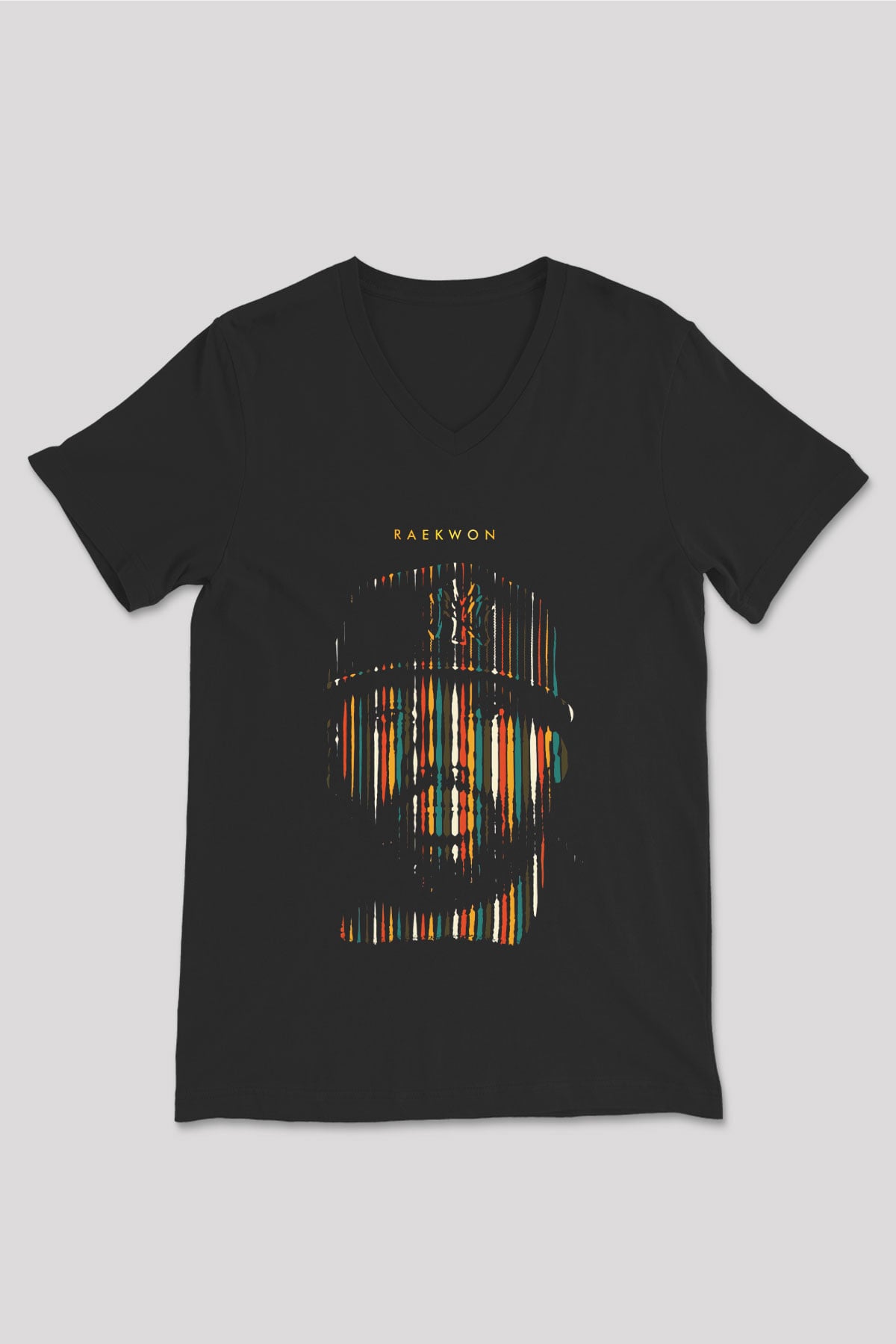 Raekwon Siyah Unisex V Yaka Tişört