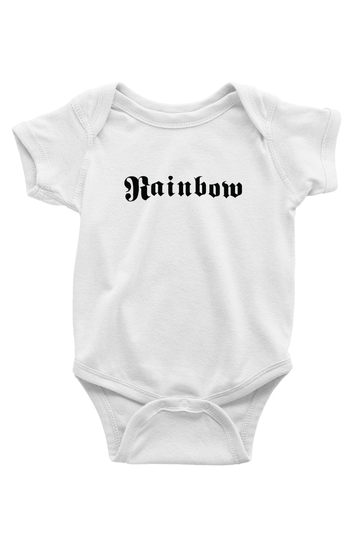 Rainbow Baskılı Beyaz Unisex Bebek Body - Zıbın