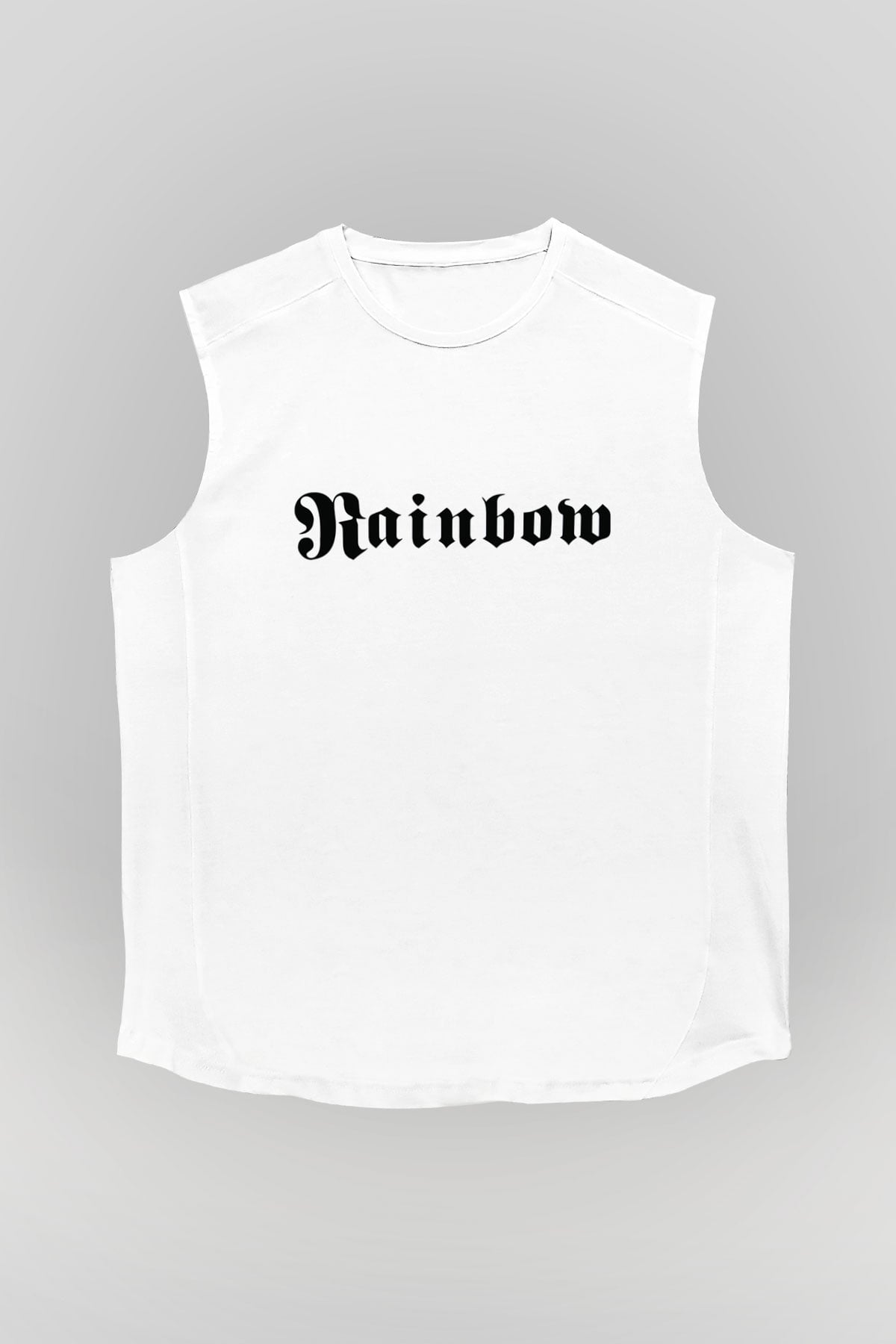 Rainbow Beyaz Unisex Kolsuz Tişört
