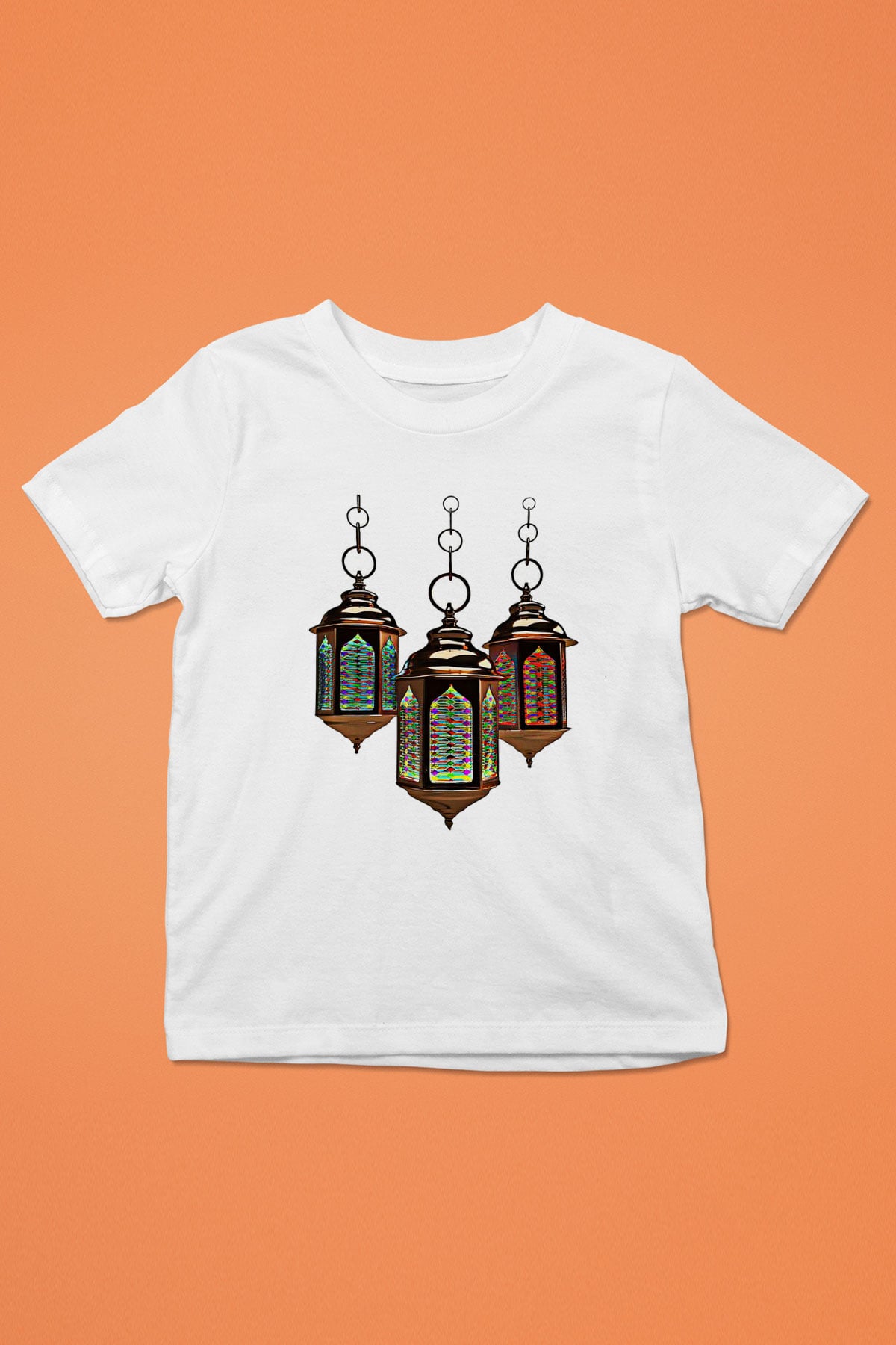 Ramazan Bayramı Baskılı Beyaz Unisex Beyaz Çocuk Tişört - Tshirt