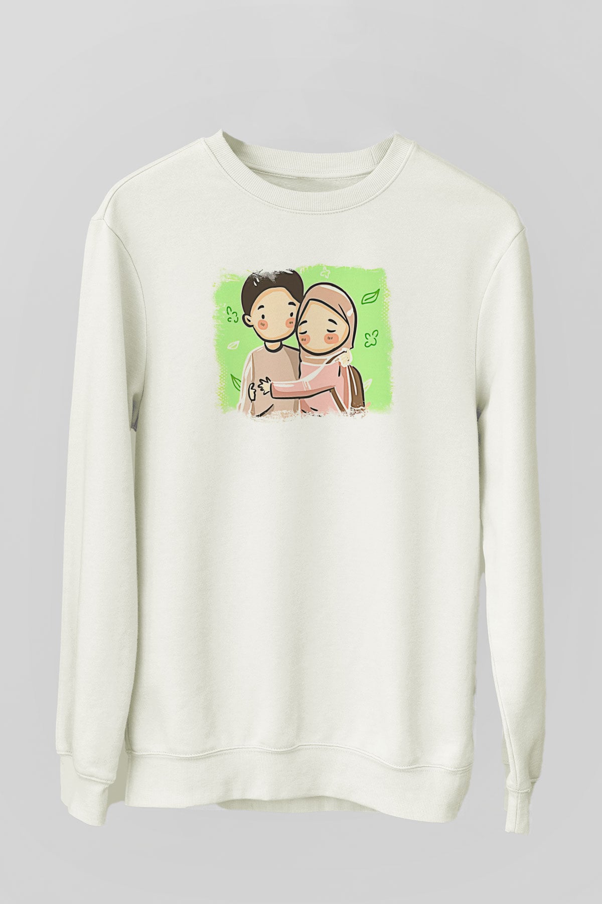 Ramazan Bayramı Baskılı Beyaz Unisex Sweatshirt