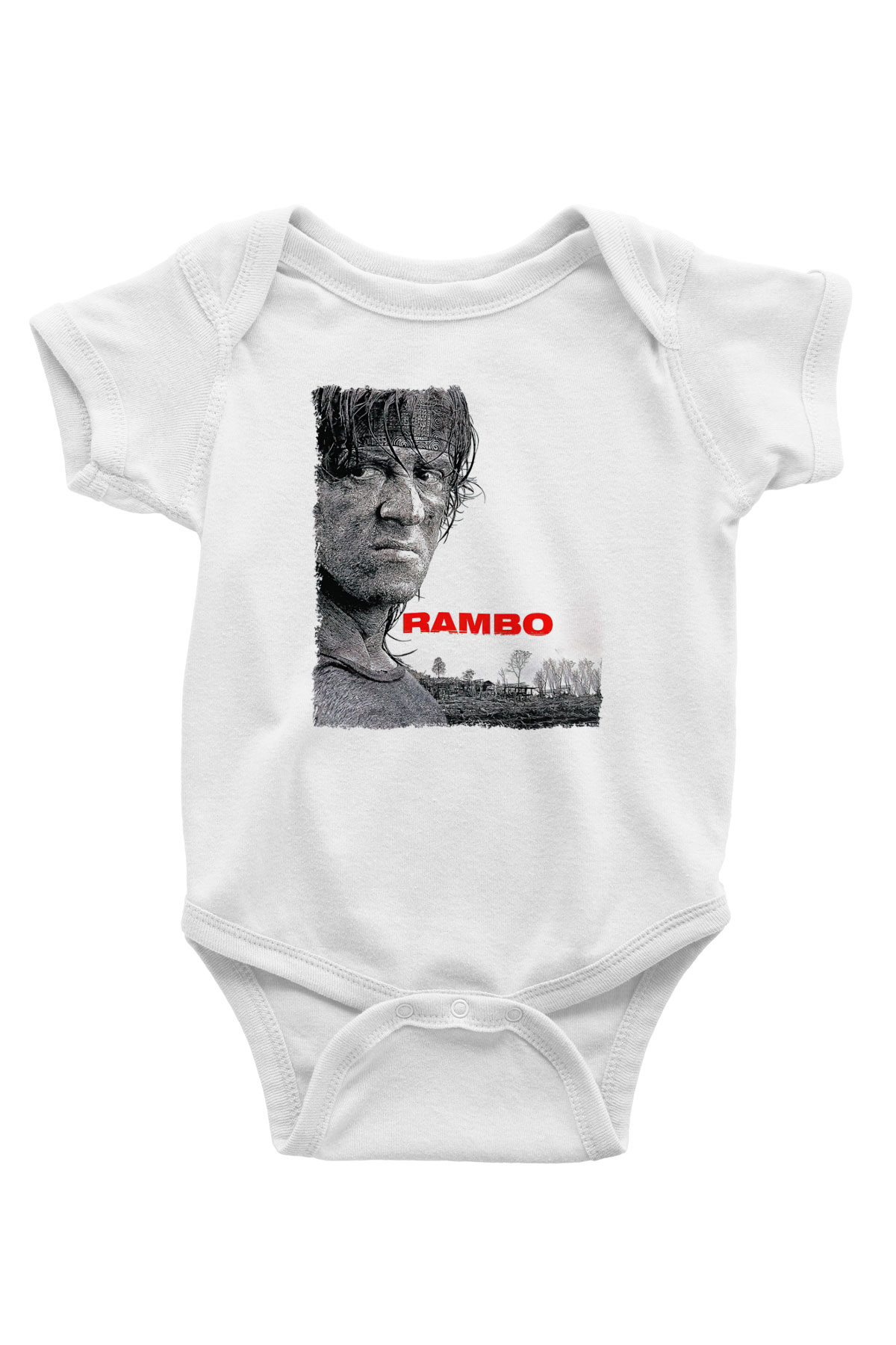 Rambo Beyaz Bebek Body - Zıbın