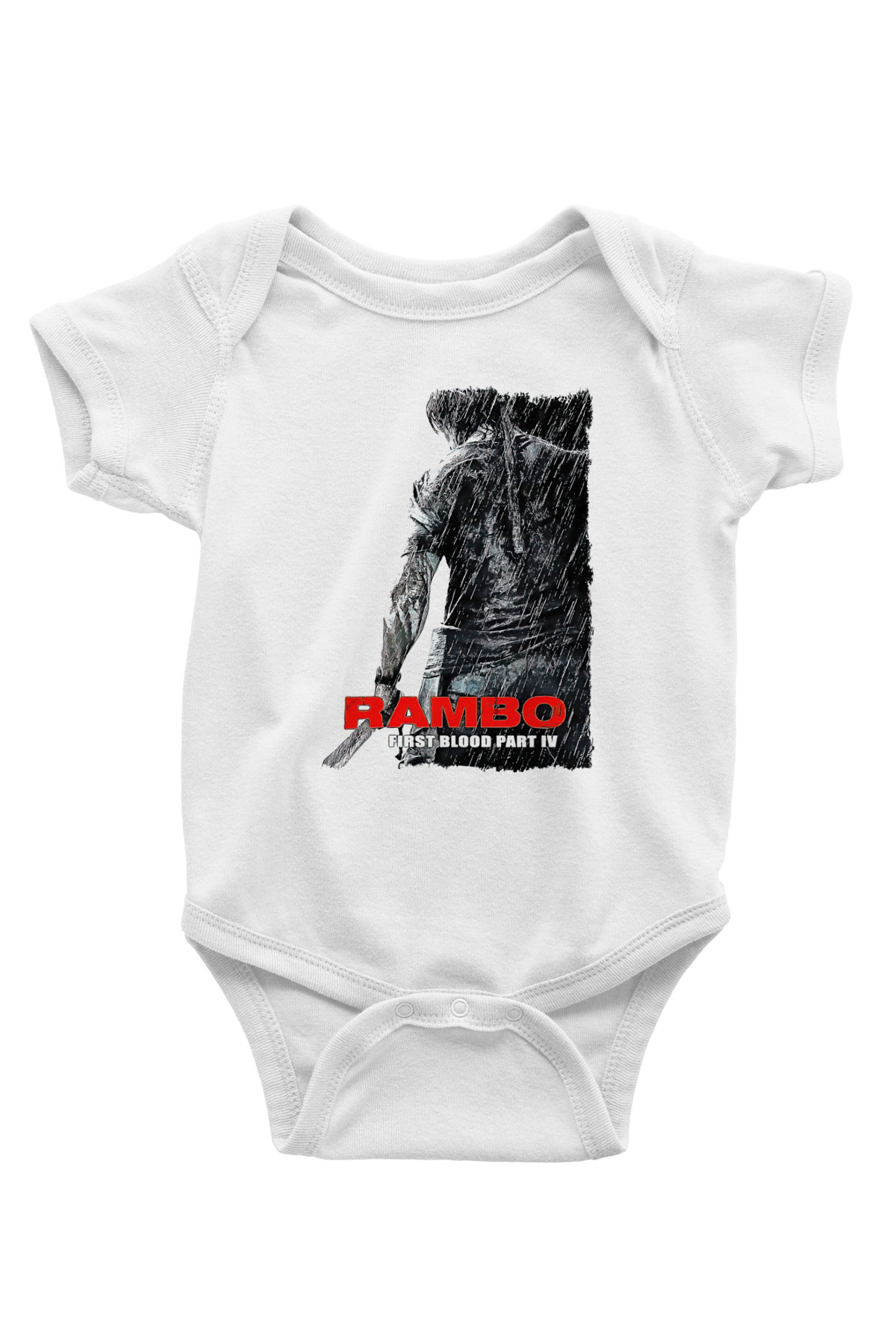 Rambo Beyaz Bebek Body - Zıbın