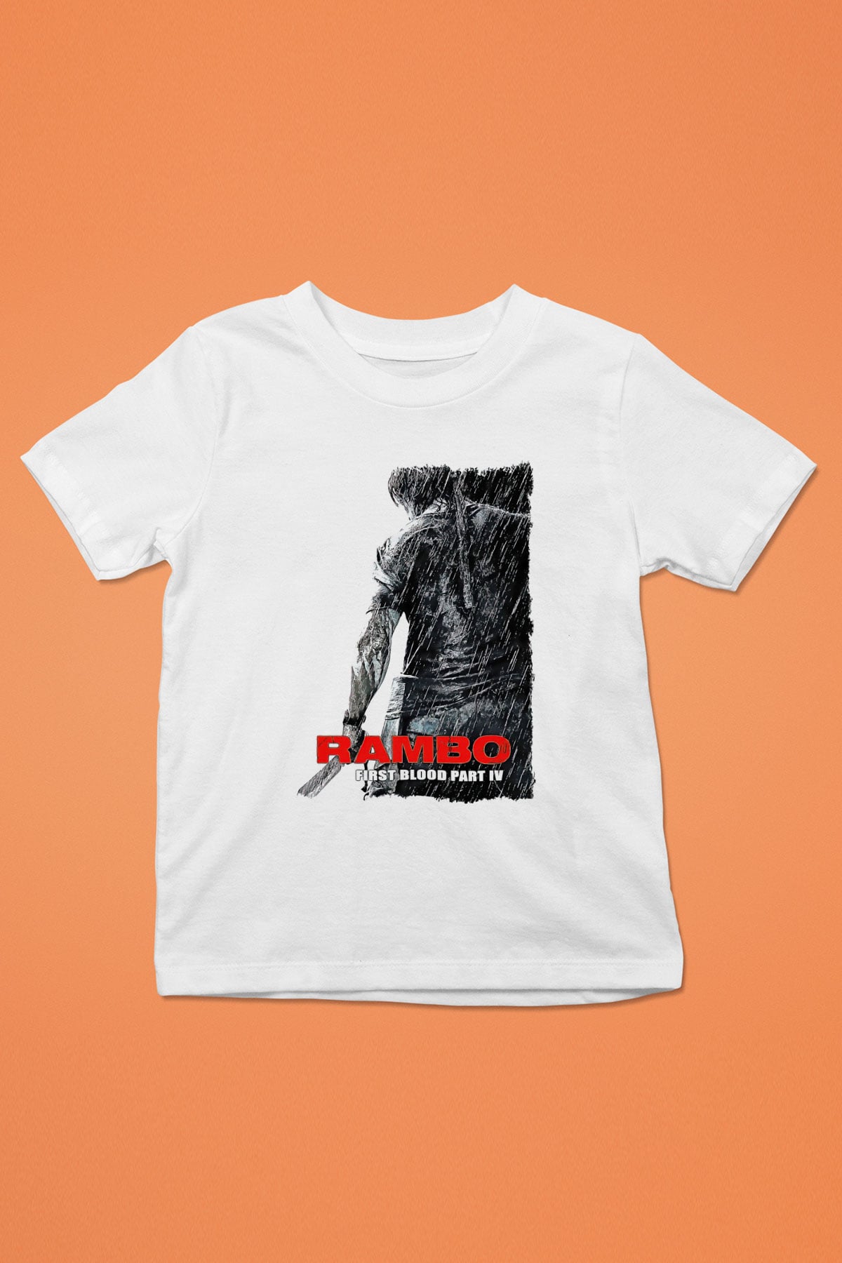 Rambo Beyaz Unisex Çocuk Tişört