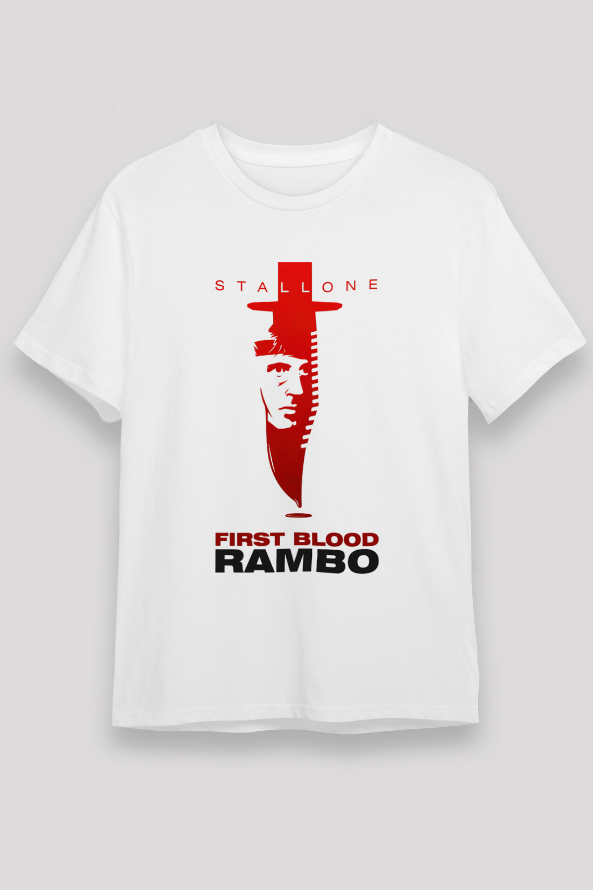 Rambo Beyaz Unisex Tişört T-Shirt