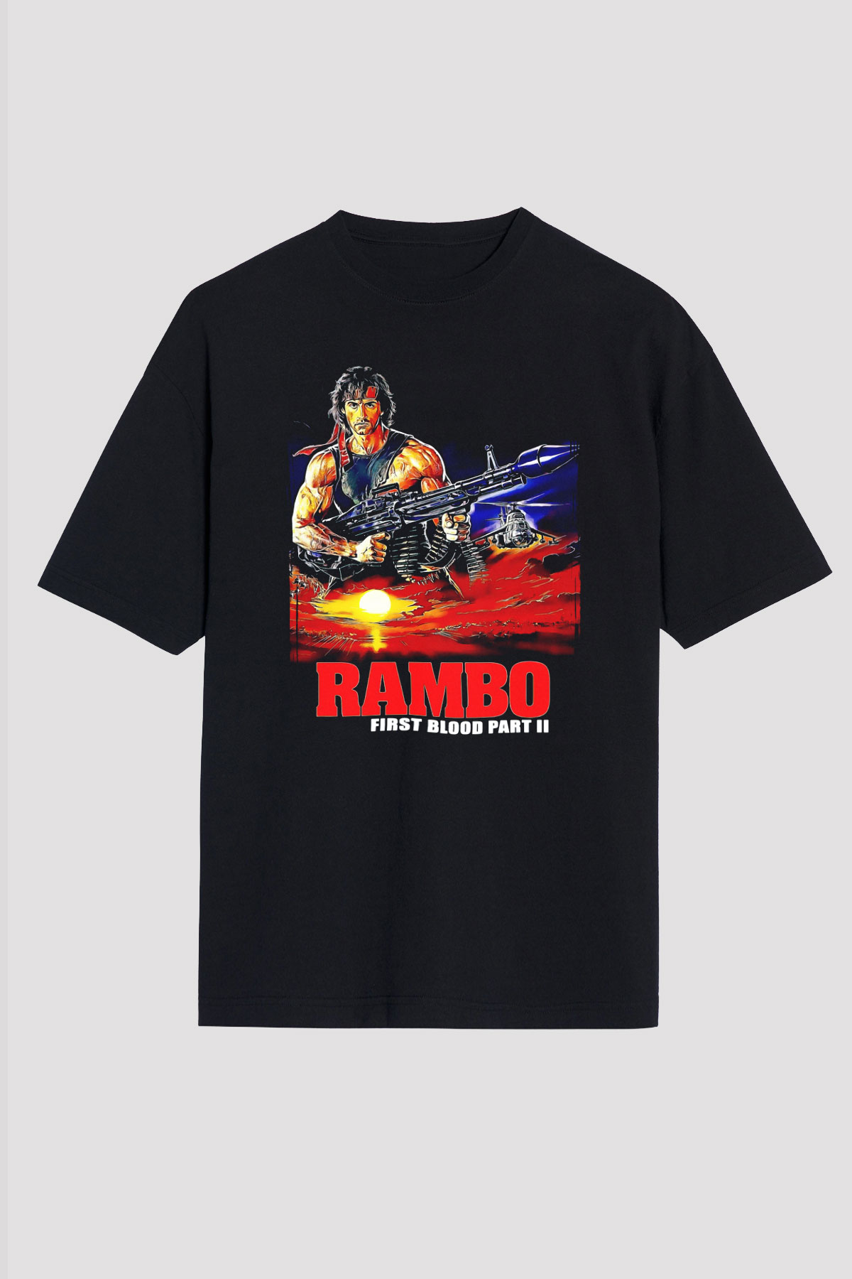 Rambo Siyah Unisex Tişört