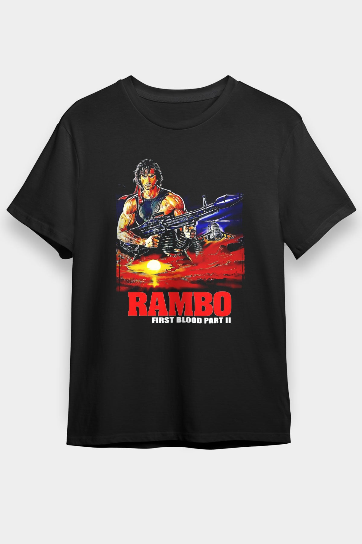 Rambo Siyah Unisex Tişört