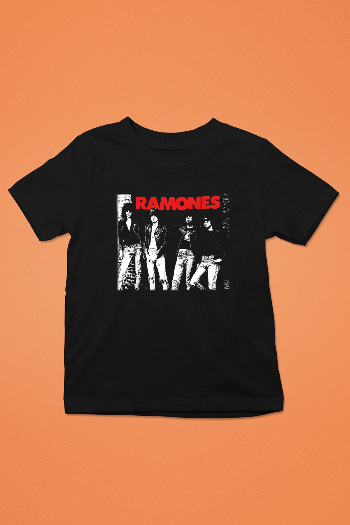 Ramones Baskılı Siyah Unisex Çocuk Tişört