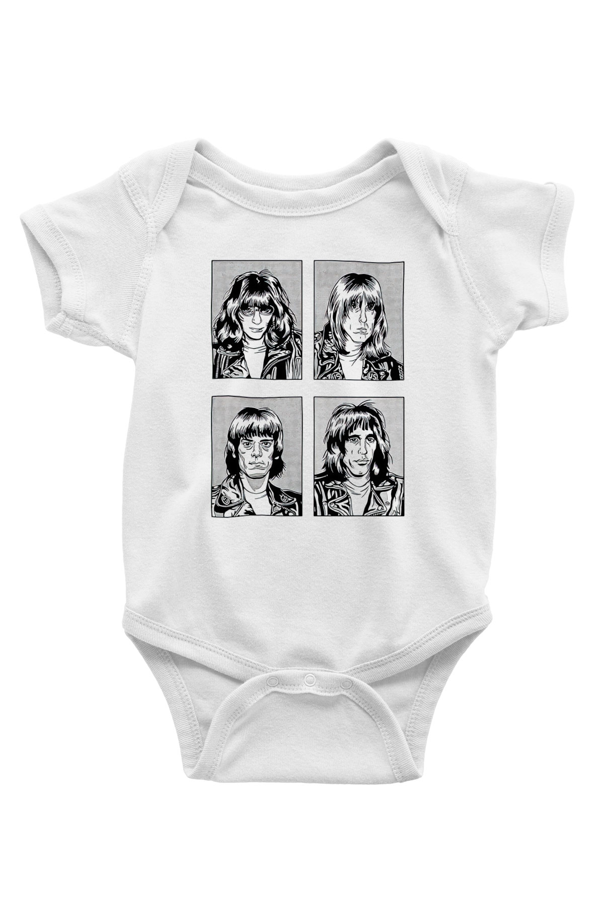 Ramones Beyaz Bebek Body - Zıbın