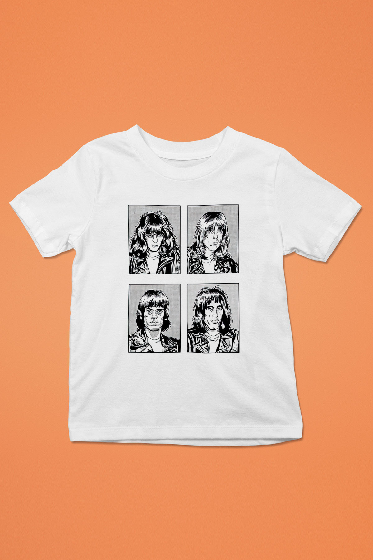 Ramones Beyaz Unisex Çocuk Tişört