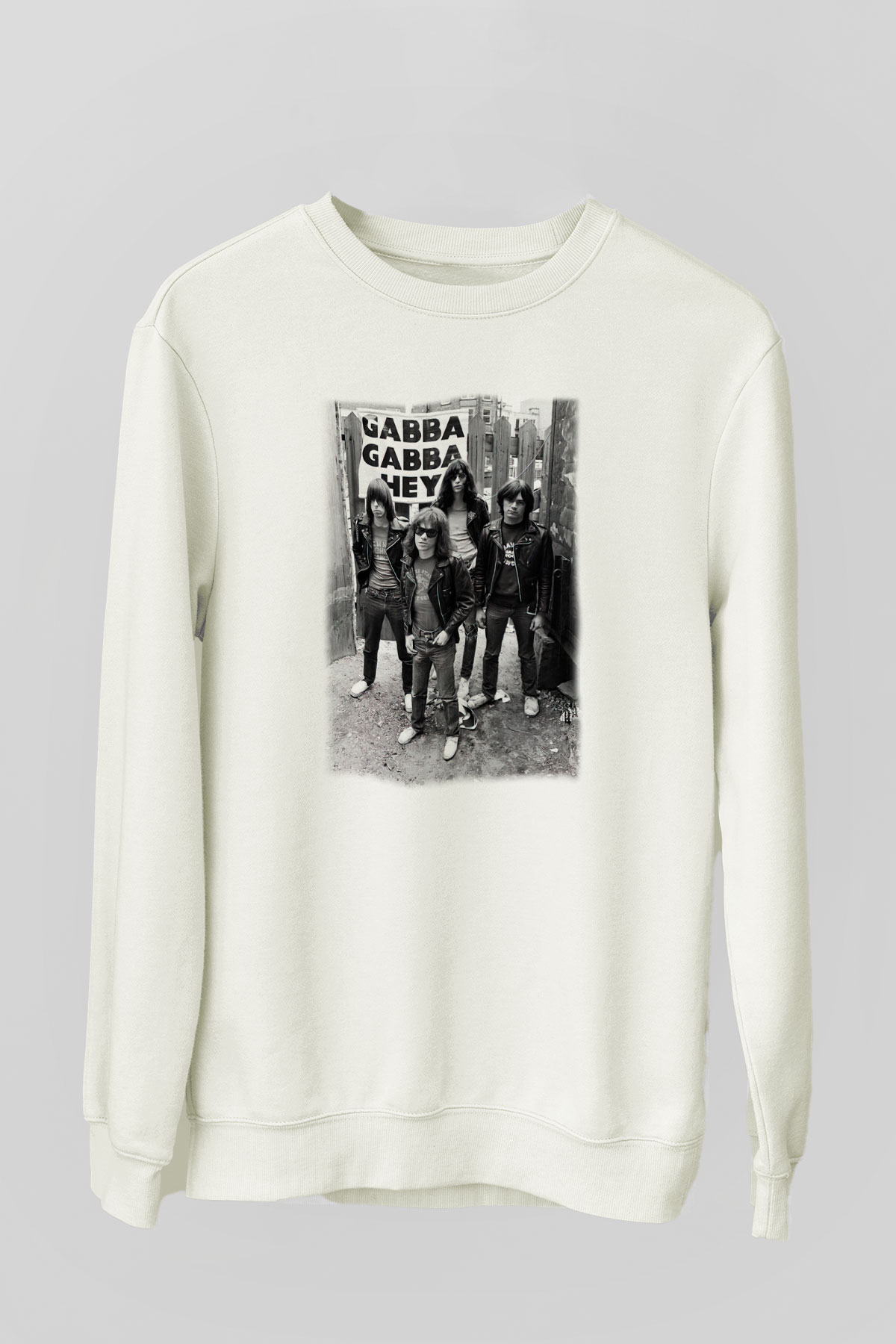 Ramones Beyaz Unisex Sweatshirt
