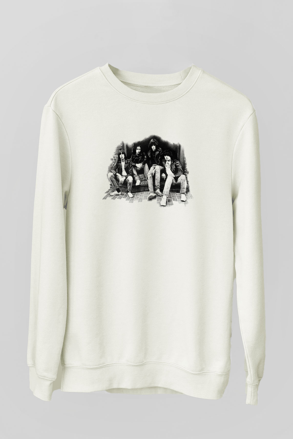 Ramones Beyaz Unisex Sweatshirt