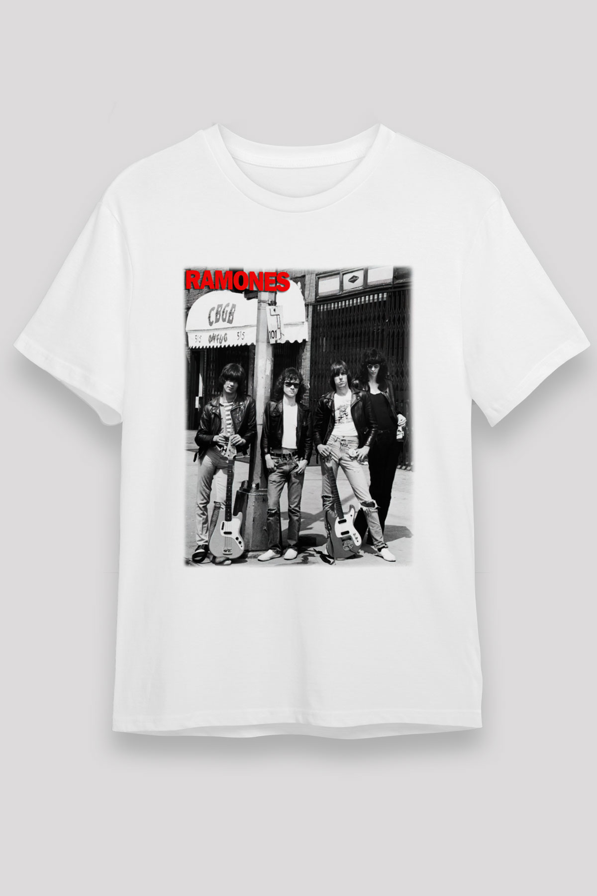 Ramones Beyaz Unisex Tişört T-Shirt - TişörtFabrikası