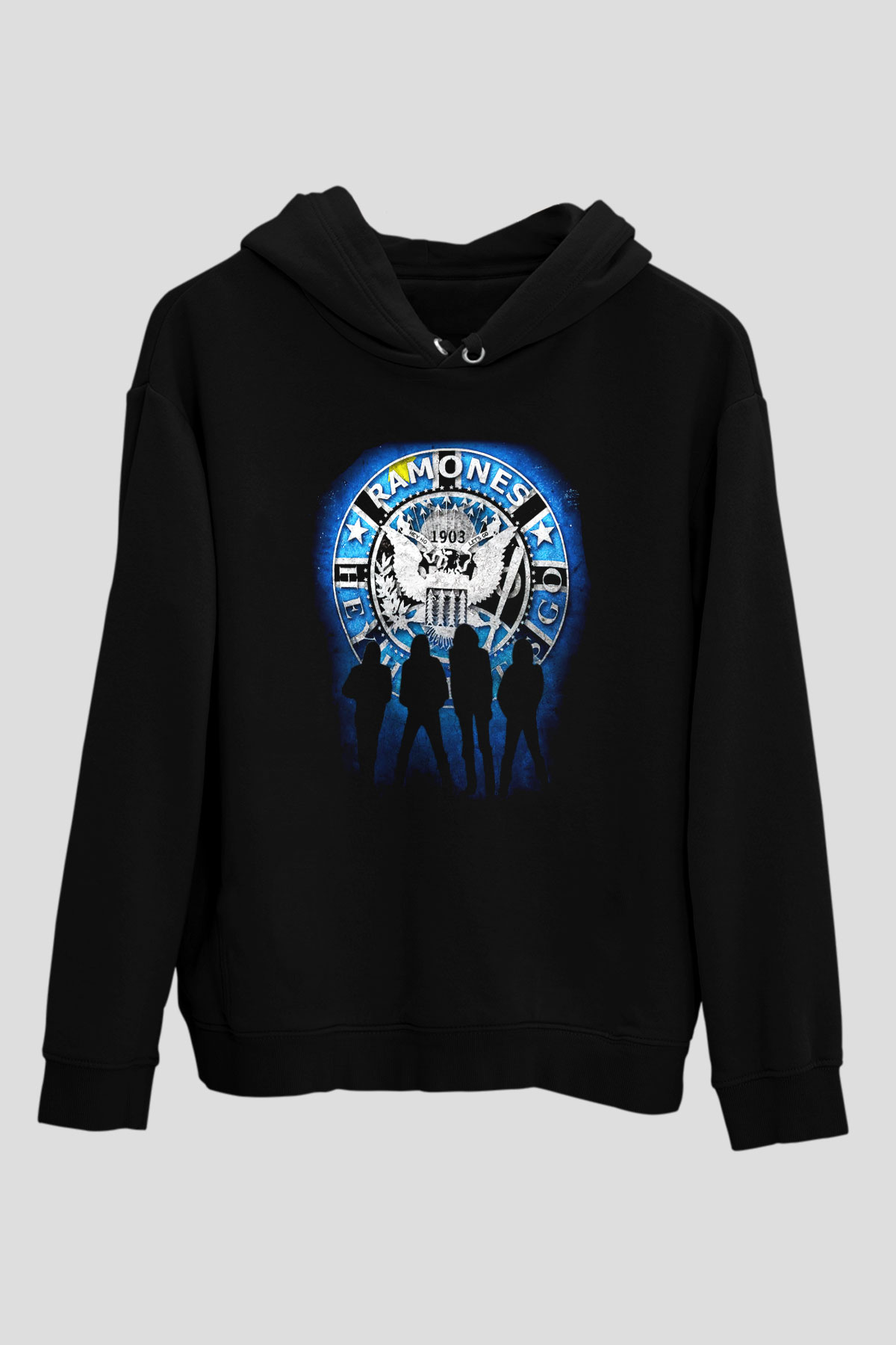 Ramones Siyah Unisex Hoodie