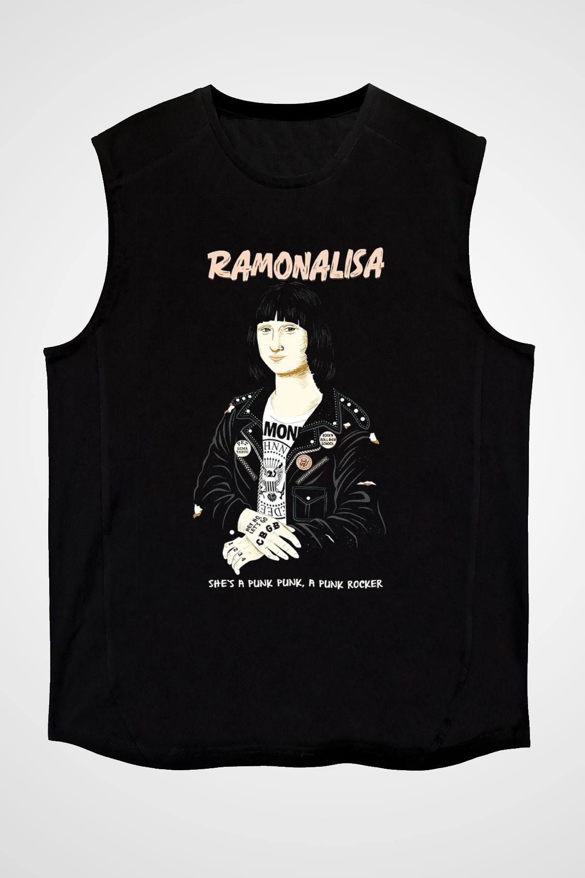 Ramones Siyah Unisex Kolsuz Tişört